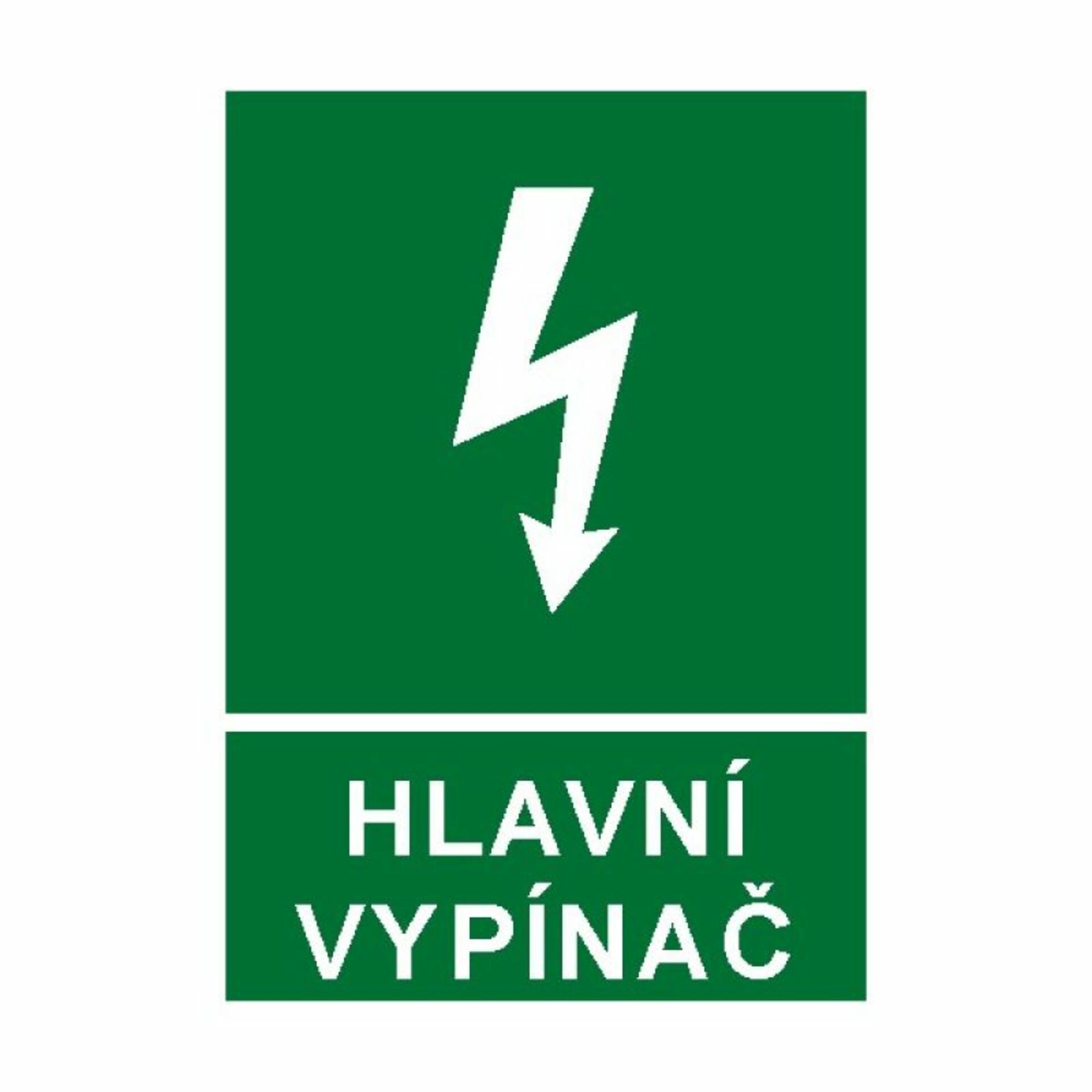 Bezpečnostní značky 6131A A5 fólie Hlavní vypínač