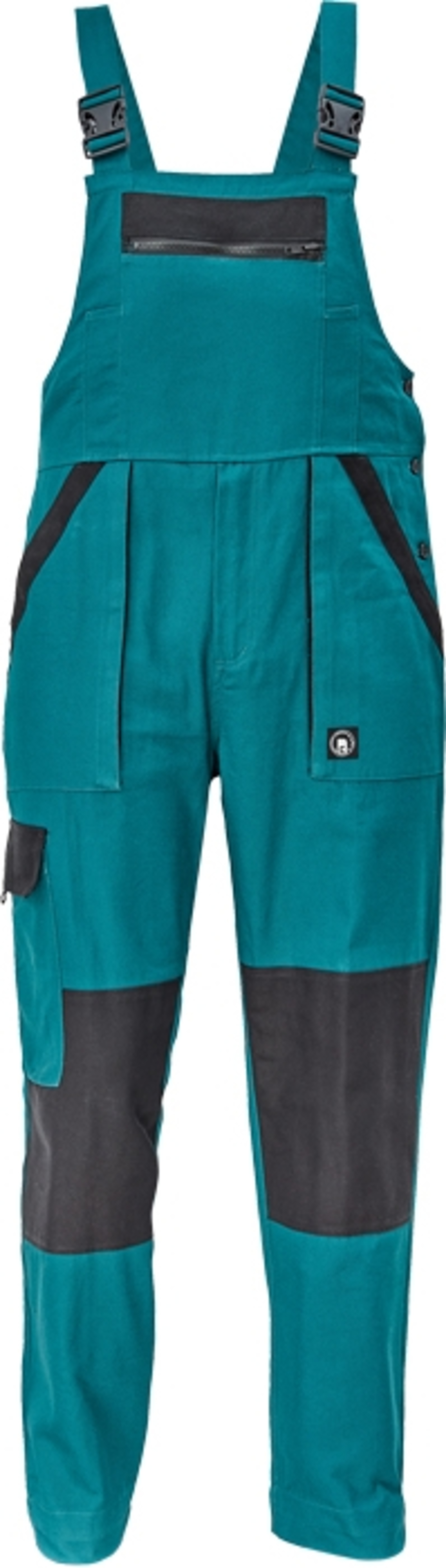 Cerva MAX NEO Kalhoty pracovní s laclem zelená/černá 52