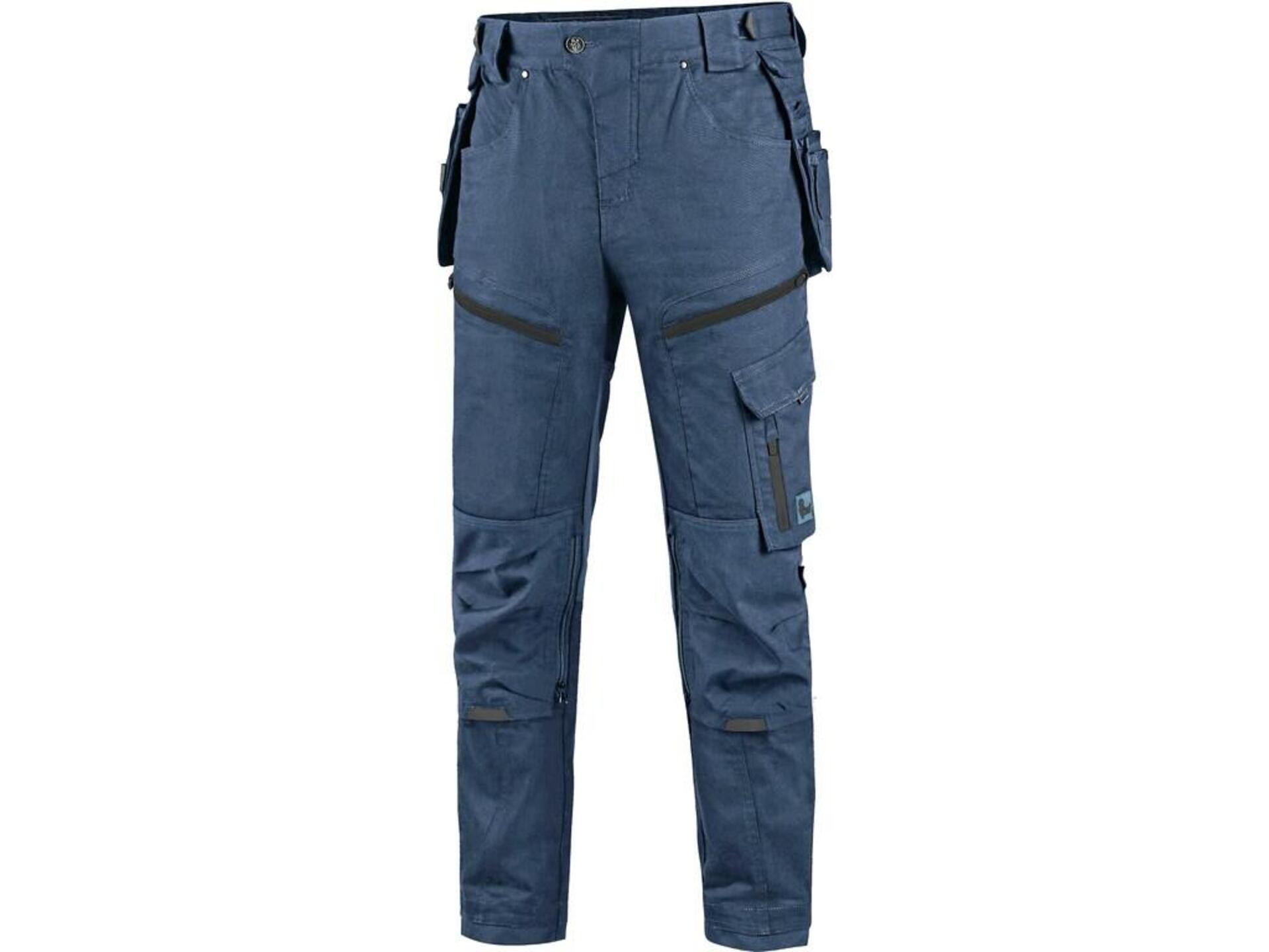 CXS LEONIS pánské Kalhoty pracovní do pasu modrá/černá 46