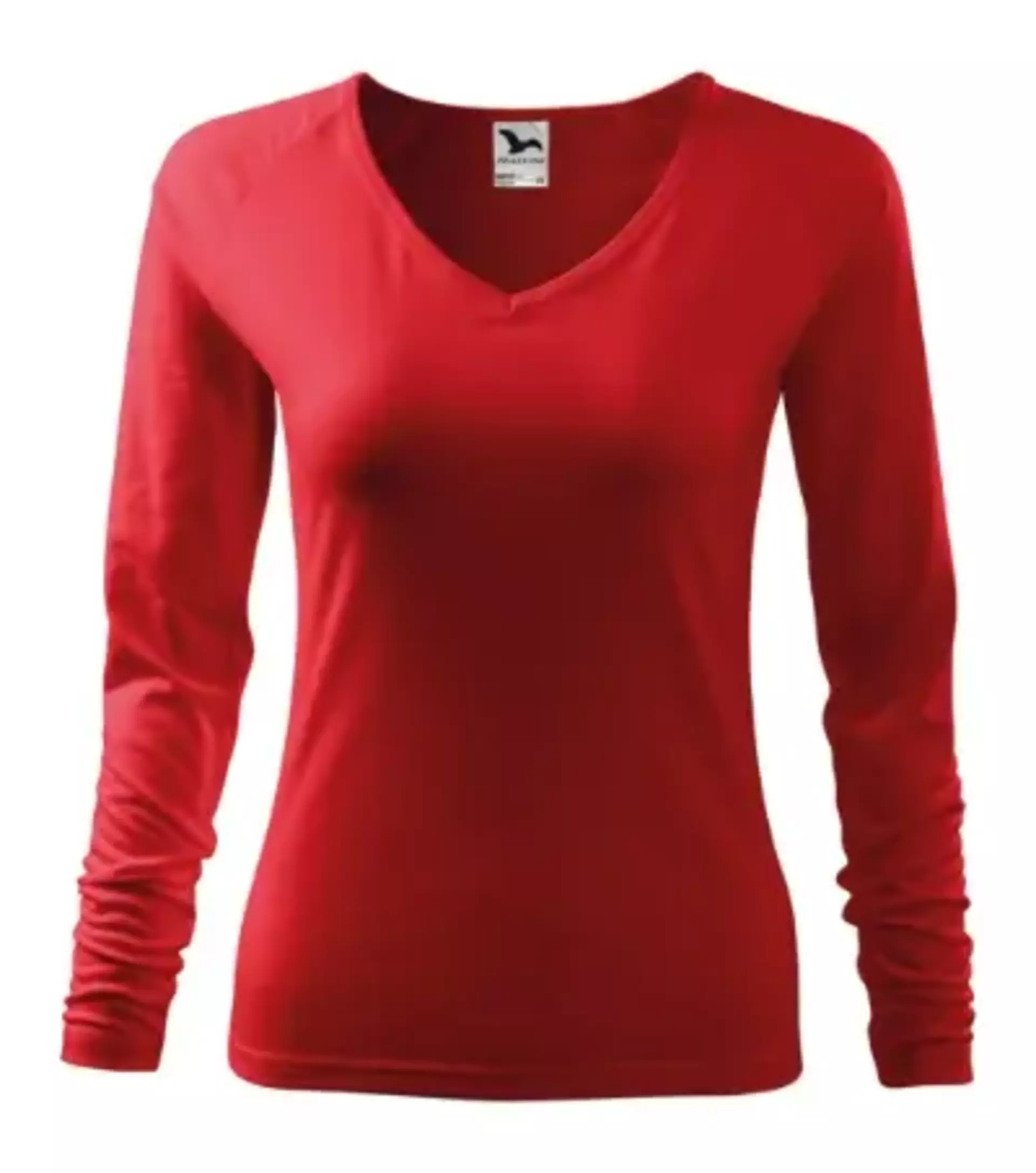 MALFINI ELEGANCE 127 dámské dlouhý rukáv Tričko červená  XL