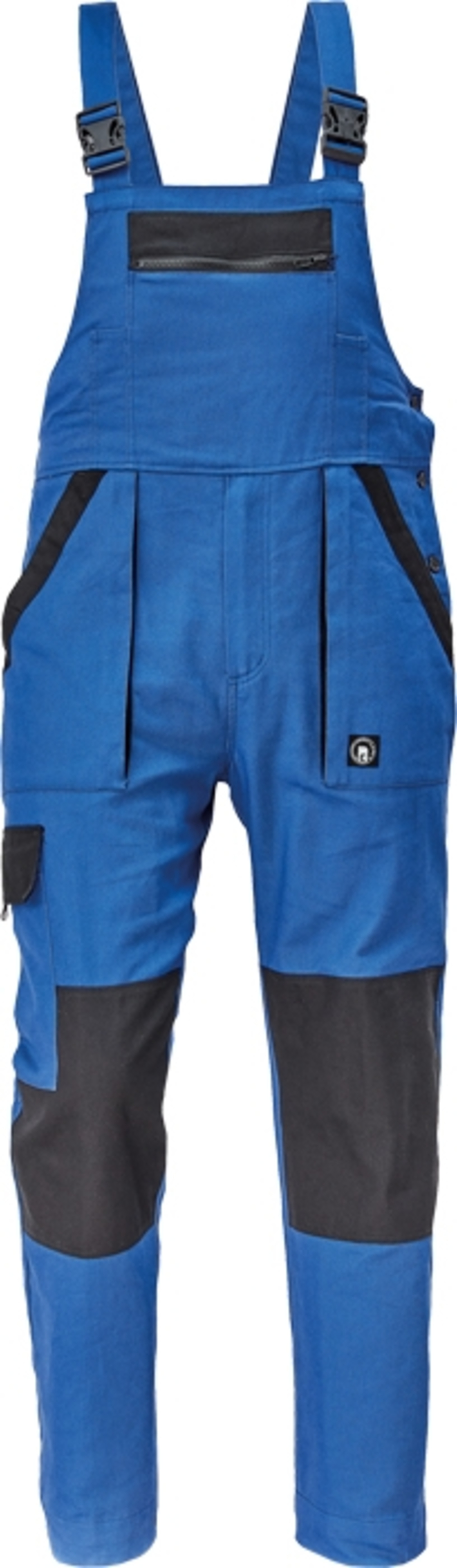 Cerva MAX NEO Kalhoty pracovní s laclem středně modrá/černá 62