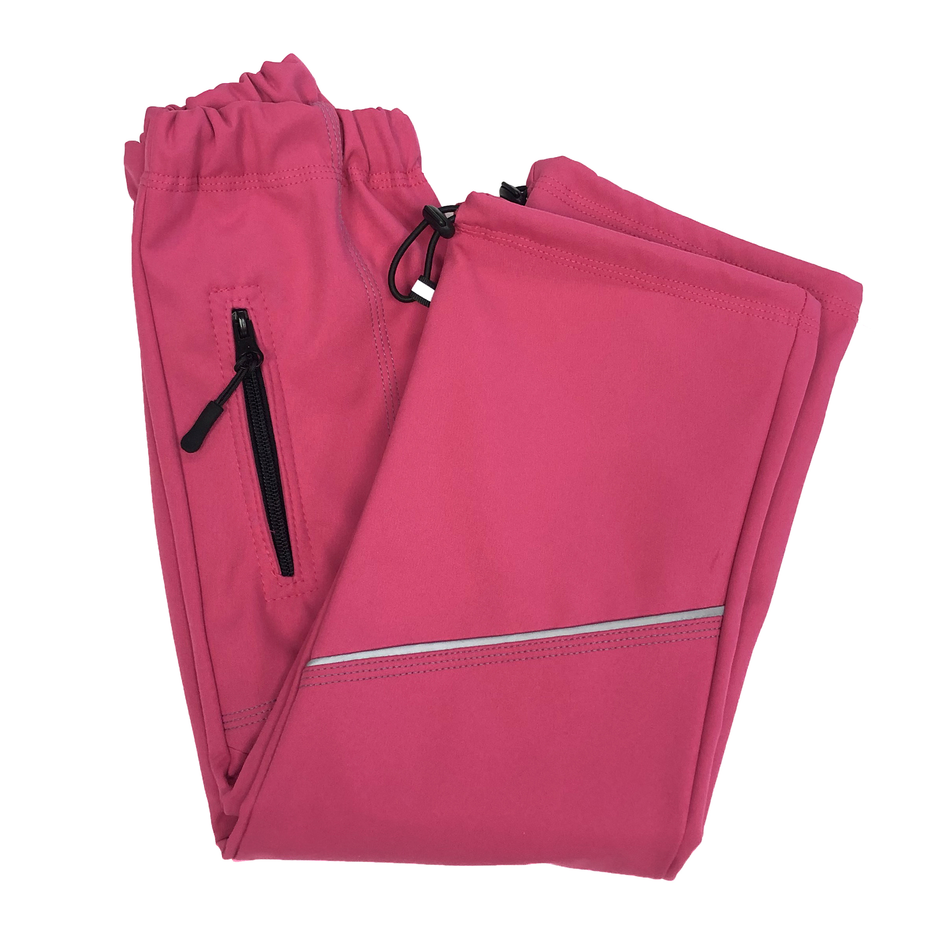 SANTI Kalhoty dětské softshellové růžová  158