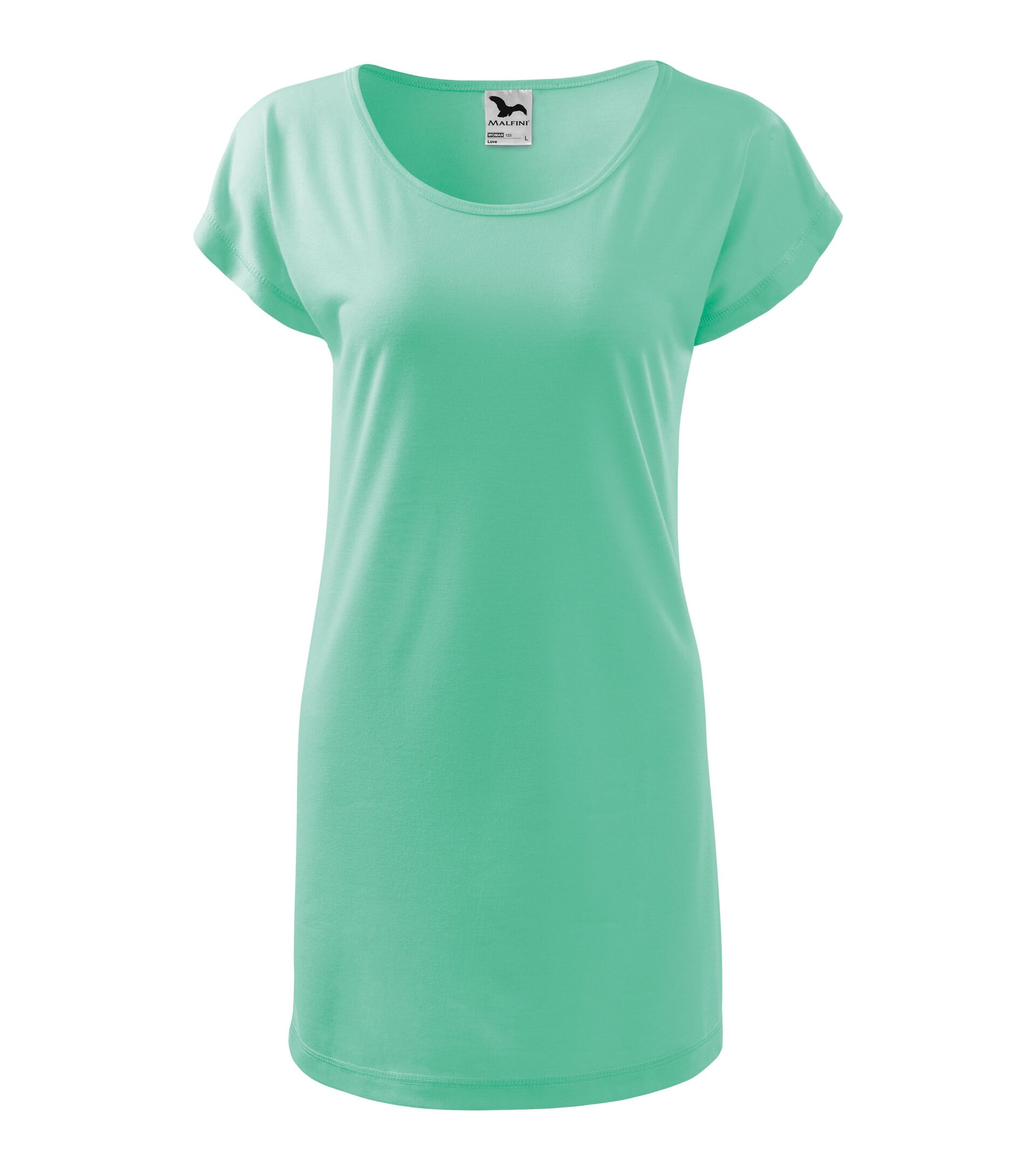 MALFINI LOVE Dámské triko/šaty světle zelená  M