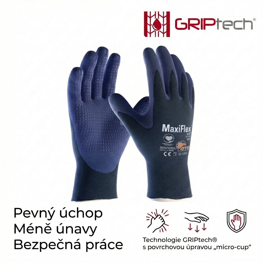 Rukavice povrstvené ATG MAXIFLEX ELITE 34-244 nitril-GRIPTECH