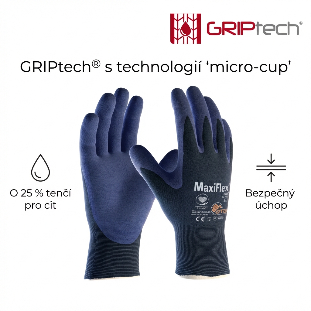 Rukavice povrstvené ATG MAXIFLEX ELITE 34-274 nitril-GRIPTECH