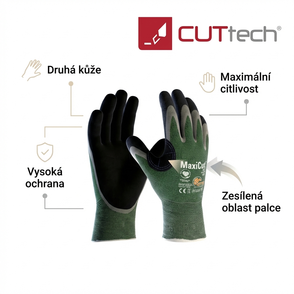Rukavice protipořezové ATG MAXICUT OIL 34-304 nitril-CUTTECH