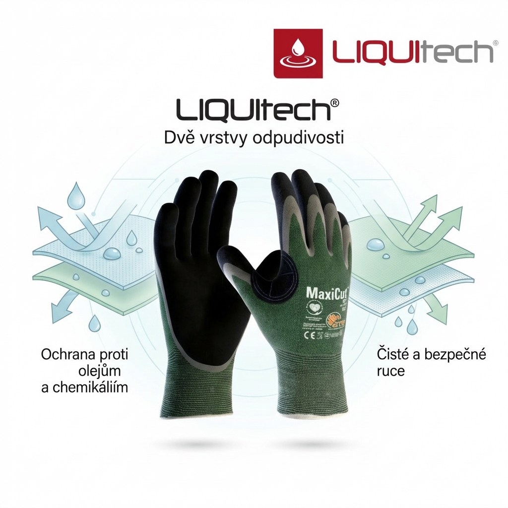 Rukavice protipořezové ATG MAXICUT OIL 34-304 nitril-LIQUITECH