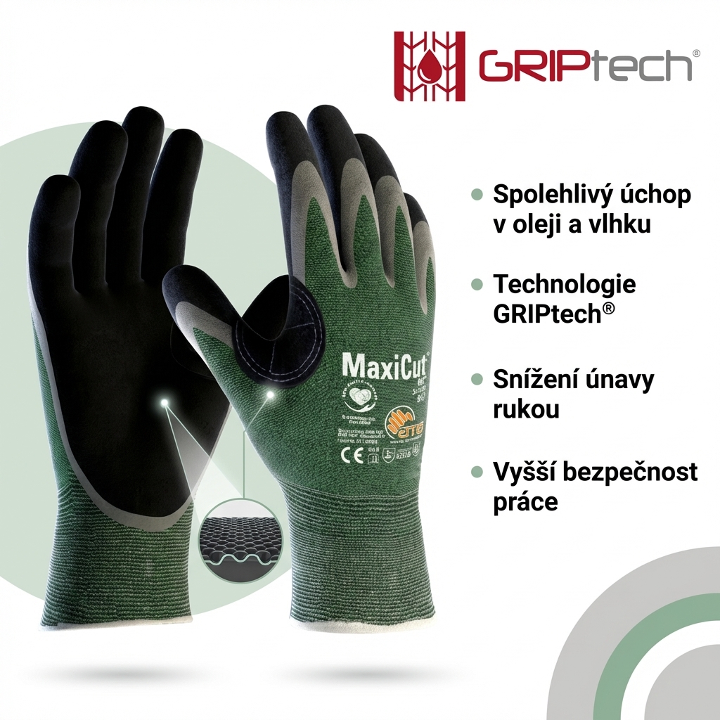 Rukavice protipořezové ATG MAXICUT OIL 34-304 nitril-GRIPTECH