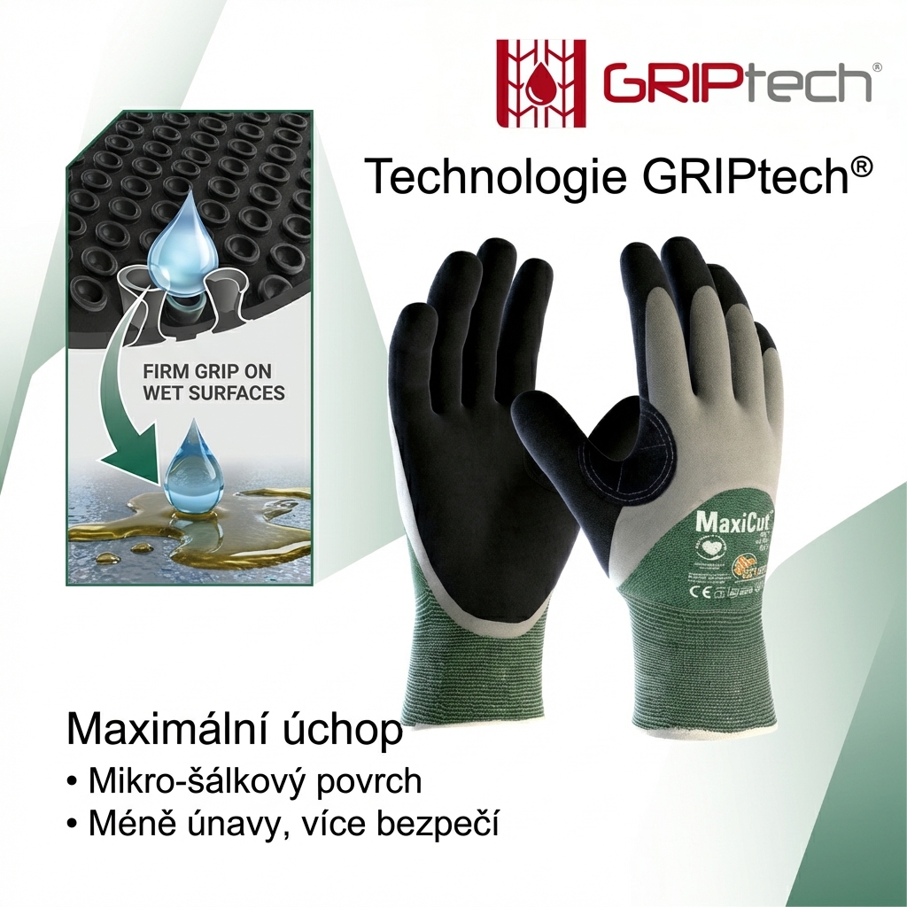 Rukavice protipořezové ATG MAXICUT OIL 34-305 nitril-GRIPTECH