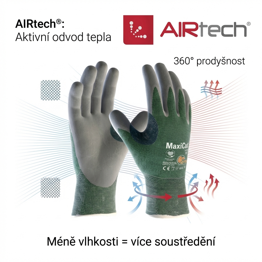 Rukavice protipořezové ATG MAXICUT 34-450 nitril-AIRTECH