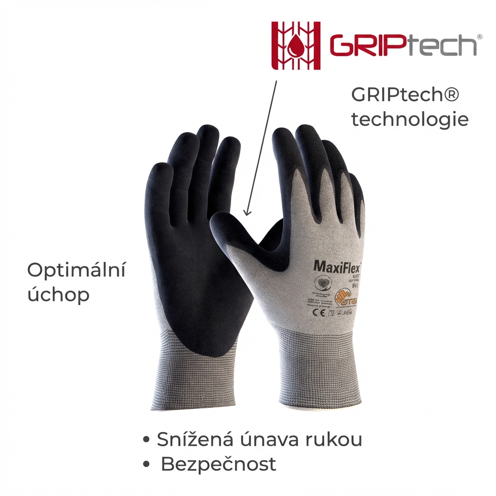 Rukavice povrstvené ATG MAXIFLEX ELITE 34-774 B ESD-GRIPTECH