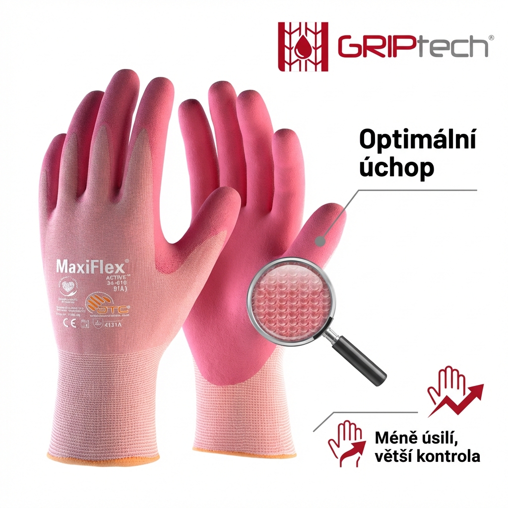 Rukavice povrstvené ATG MAXIFLEX ACTIVE 34-814 nitril blistr-GRIPTECH