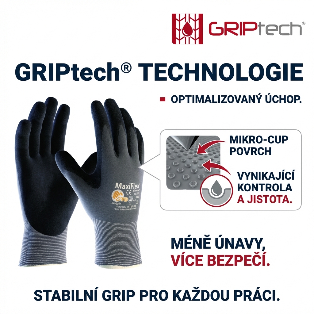 Rukavice povrstvené ATG MAXIFLEX ULTIMATE 34-874 nitril-GRIPTECH