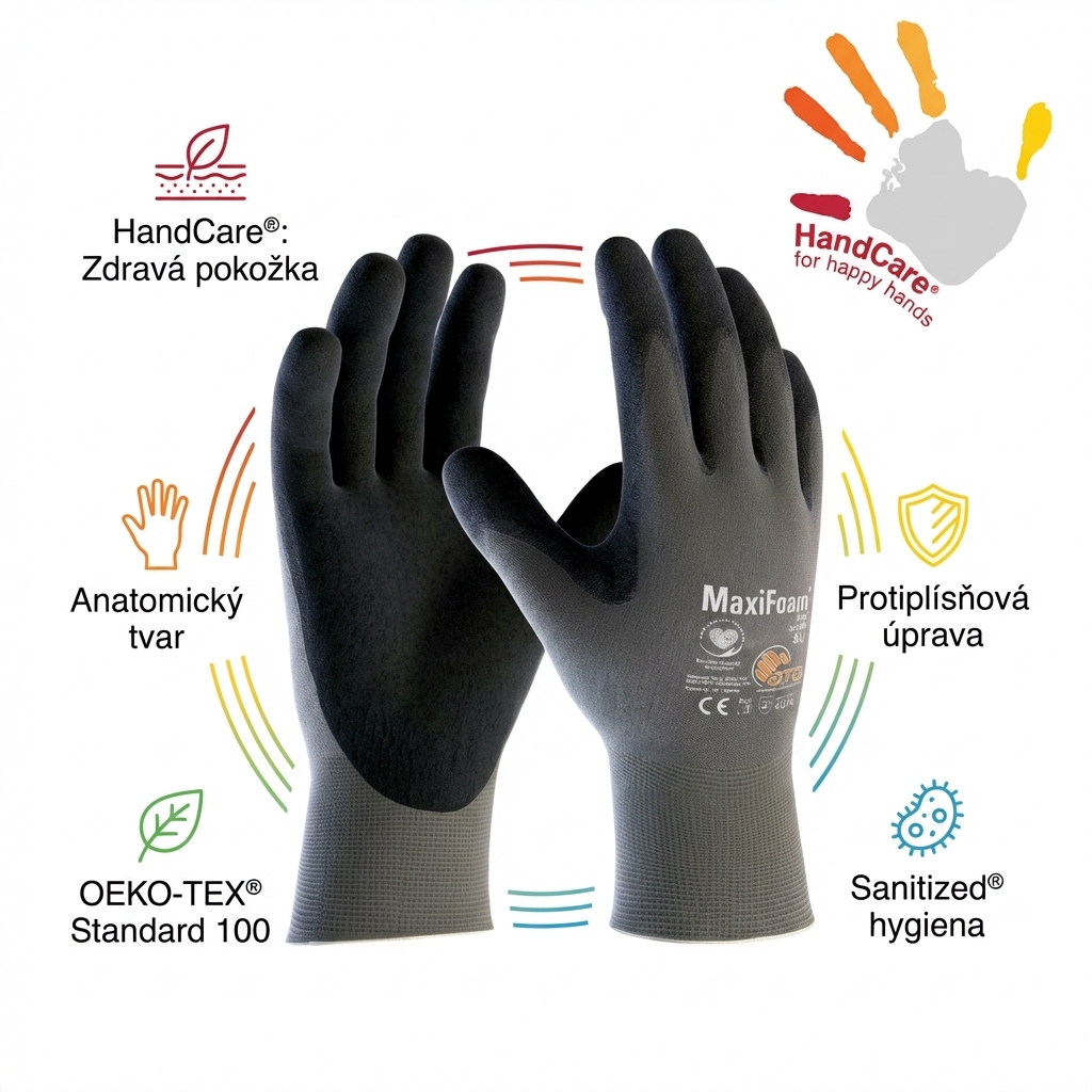 Rukavice povrstvené ATG MAXIFOAM LITE 34-900 nitril-HANDCARE