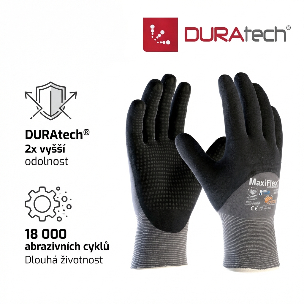 Rukavice povrstvené ATG MAXIFLEX ENDURANCE 42-845 AD-APT nitril-DURATECH