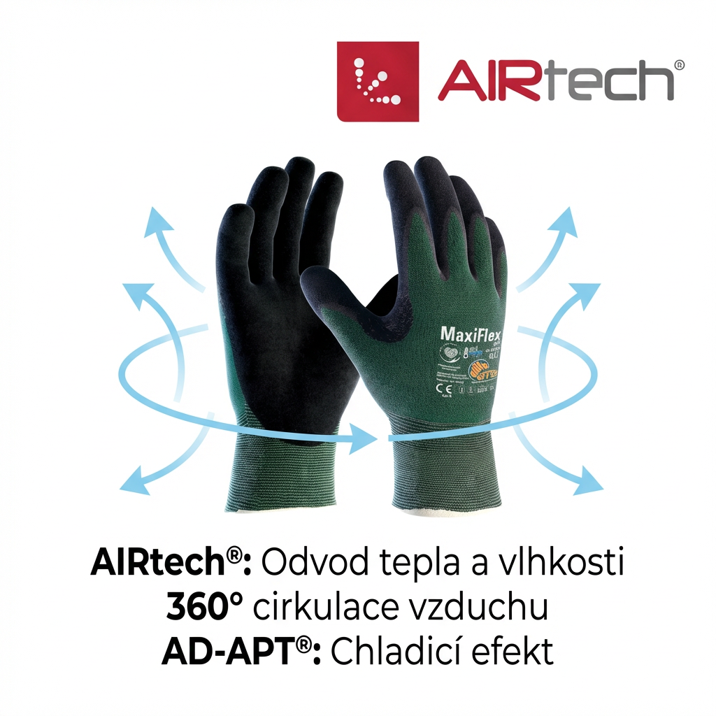 Rukavice protipořezové ATG MAXIFLEX CUT AD-APT 42-8743 nitril-AIRTECH