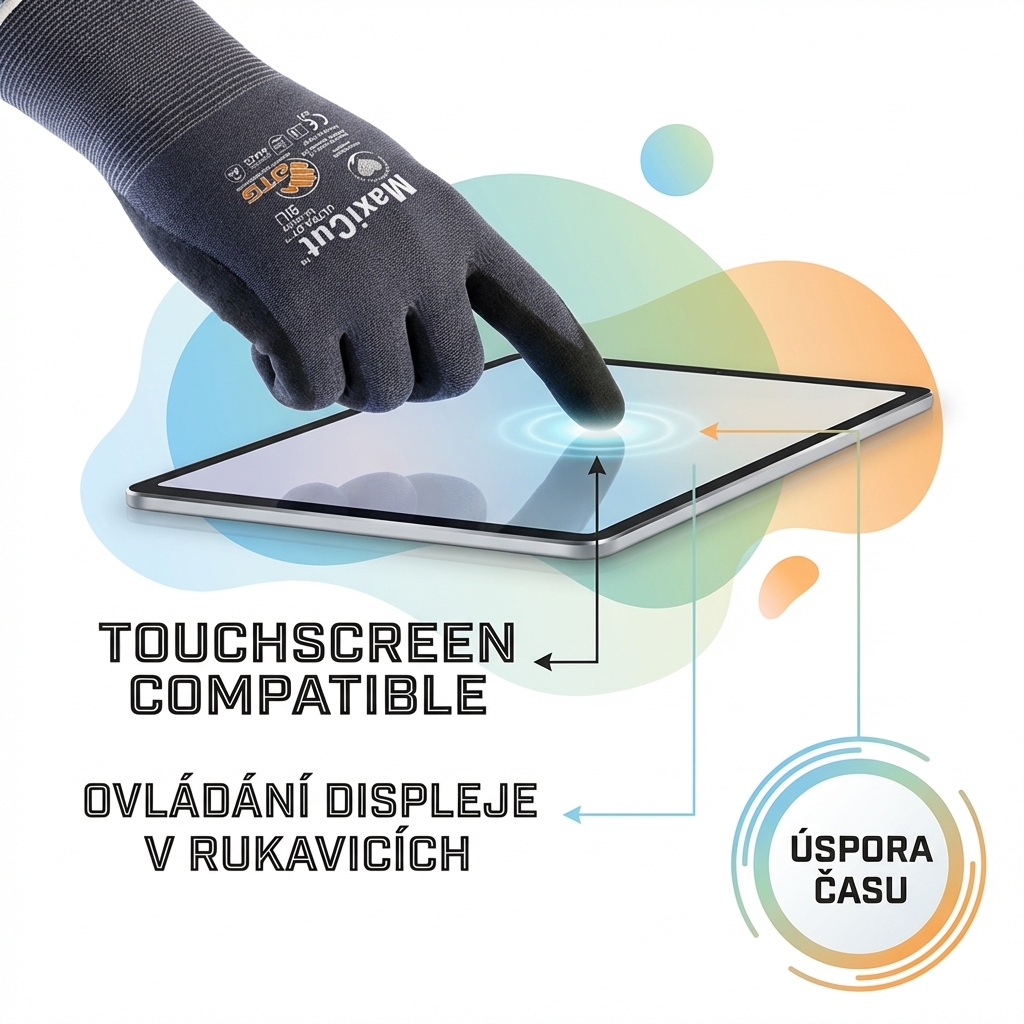 Rukavice protipořezové ATG MAXICUT ULTRA 44-3445 nitril-dotykový displej