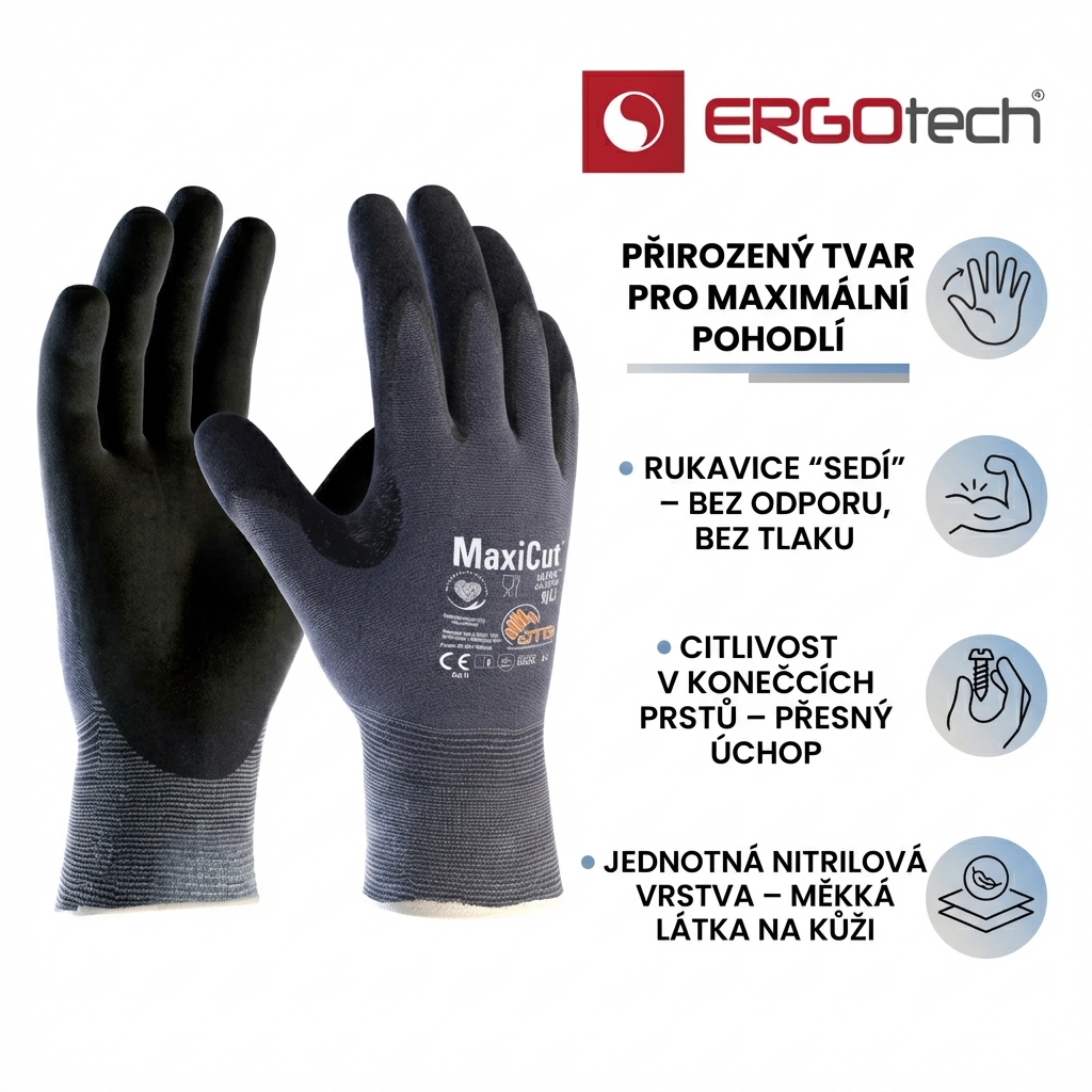 Rukavice protipořezové ATG MAXICUT ULTRA 44-3745 nitril-ERGOTECH