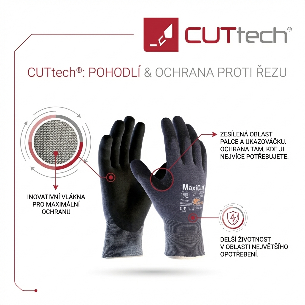 Rukavice protipořezové ATG MAXICUT ULTRA 44-3745 nitril-CUTTECH