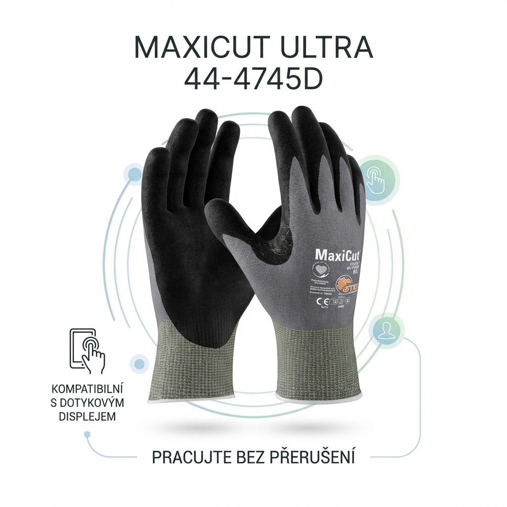 Rukavice protipořezové ATG MAXICUT ULTRA 44-4745D nitril-dotykový displej