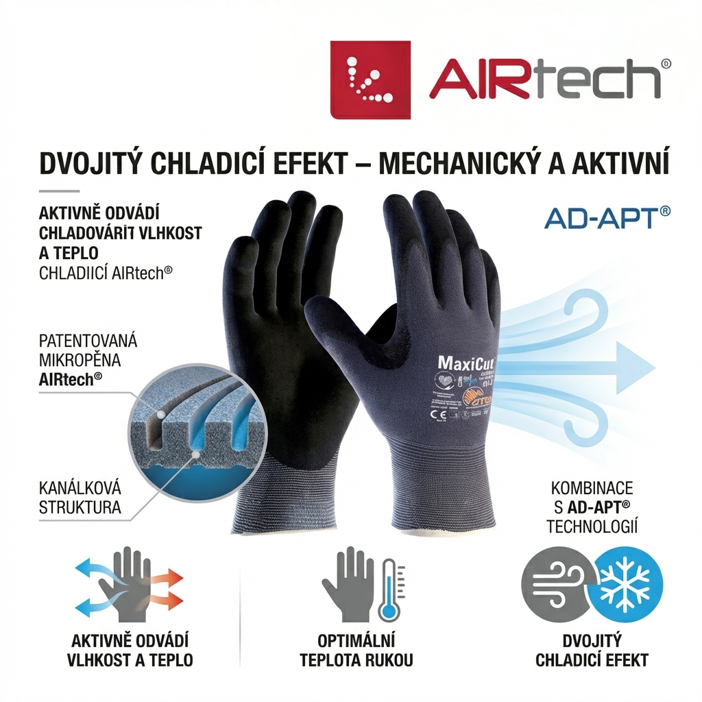 Rukavice protipořezové ATG MAXICUT ULTRA AD-APT 52-3745 nitril-AIRTECH