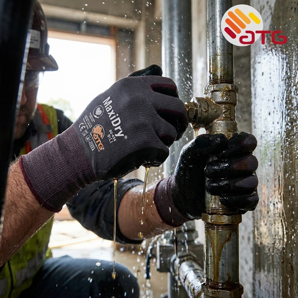 Rukavice povrstvené ATG MAXIDRY 56-424 nitril-ATG