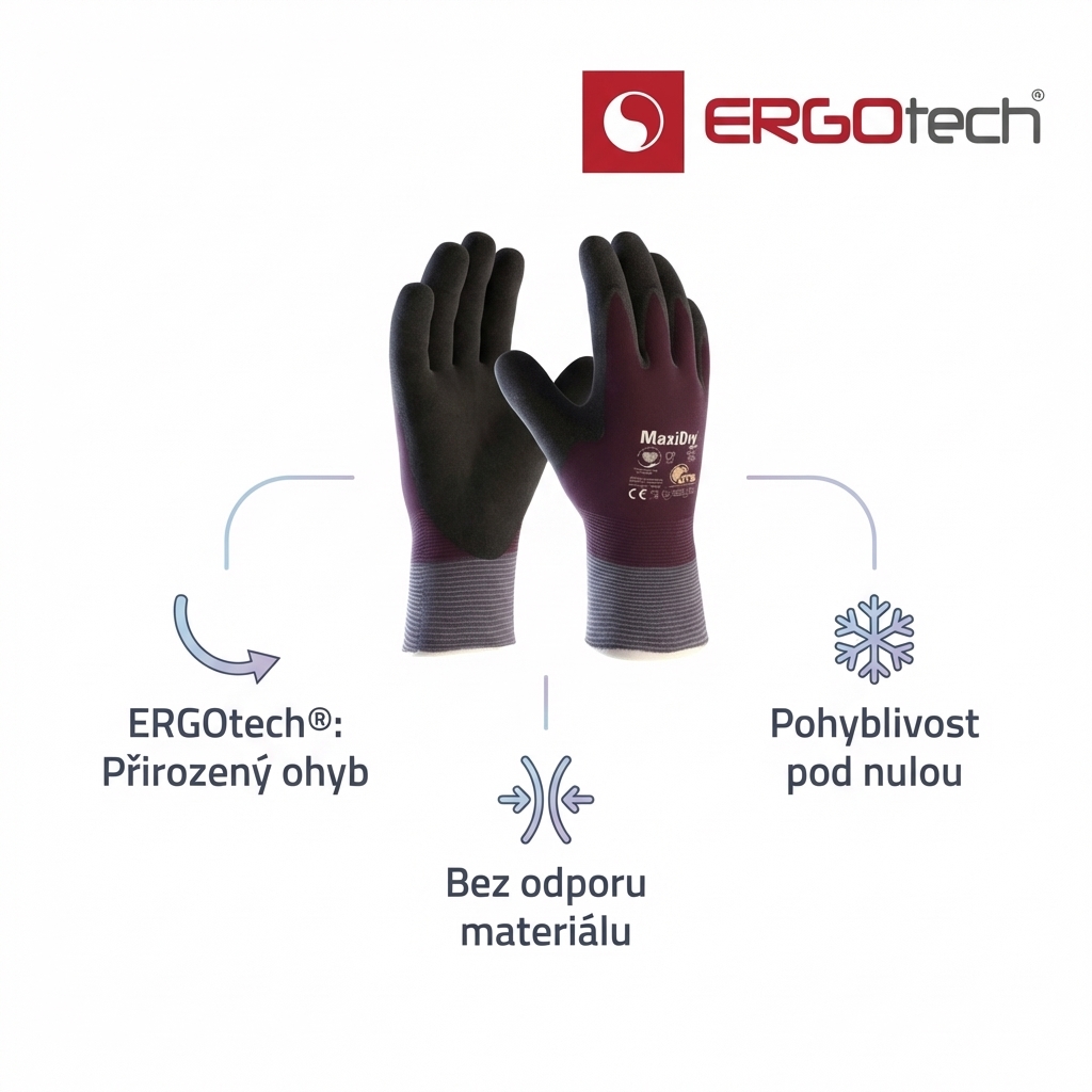 Rukavice povrstvené zimní ATG MAXIDRY ZERO 56-451 nitril-ERGOTECH