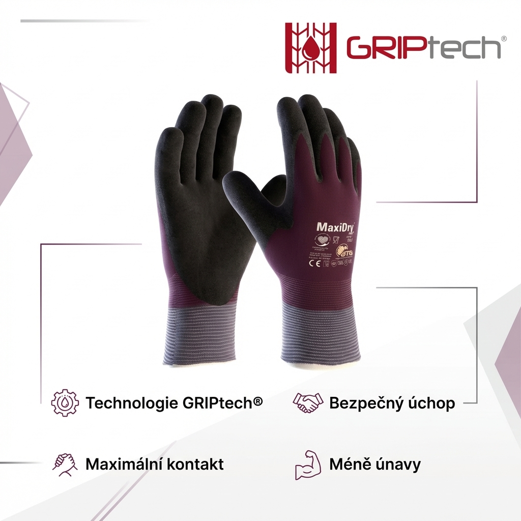 Rukavice povrstvené zimní ATG MAXIDRY ZERO 56-451 nitril-GRIPTECH