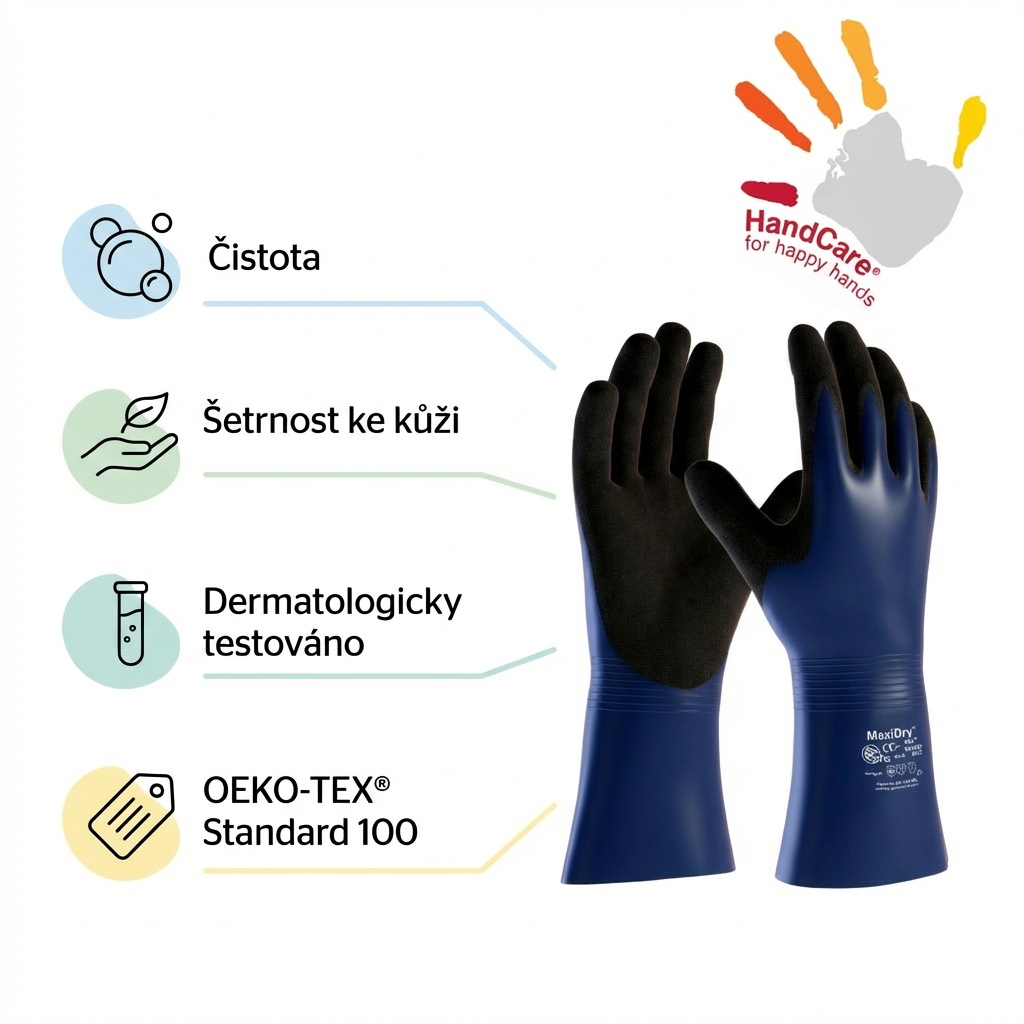 Rukavice povrstvené ATG MAXIDRY PLUS 56-530 nitril-HANDCARE