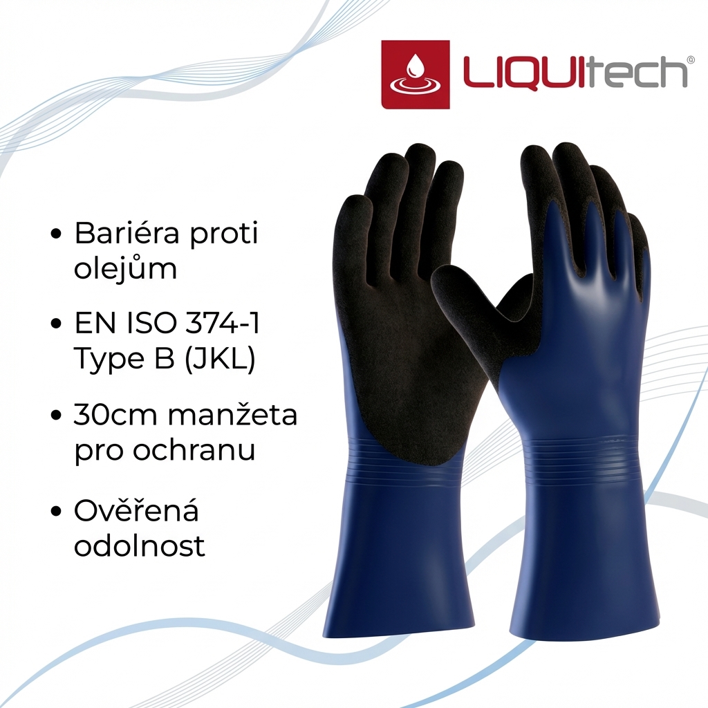 Rukavice povrstvené ATG MAXIDRY PLUS 56-530 nitril-LIQUITECH