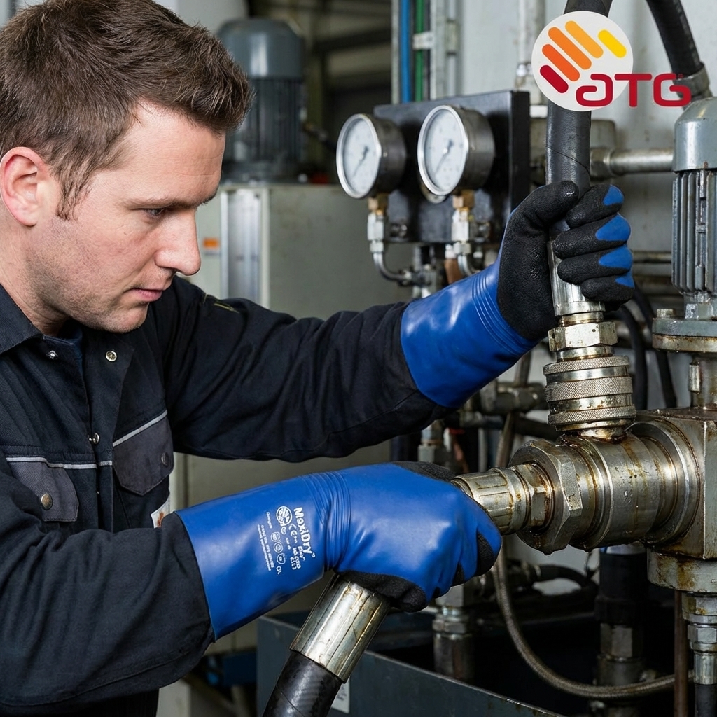 Rukavice povrstvené ATG MAXIDRY PLUS 56-530 nitril-ATG