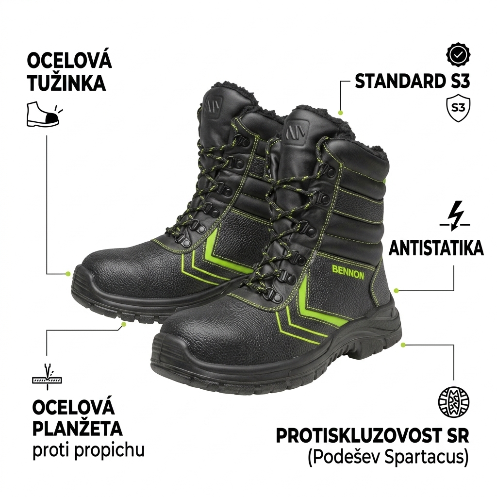 Obuv holeňová BENNON BASIC S3 Winter Boot-ochrana