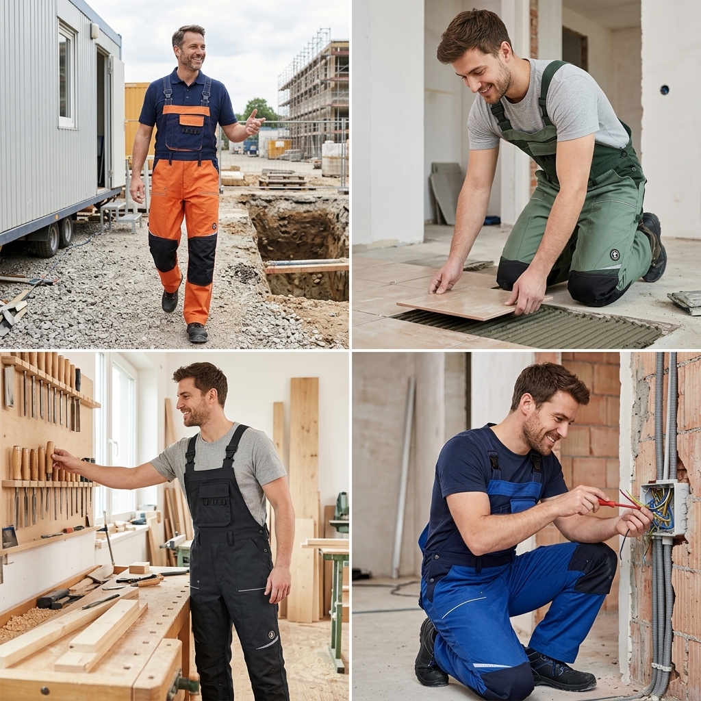 Kalhoty pracovní s laclem STIRLING STRETCH pánské