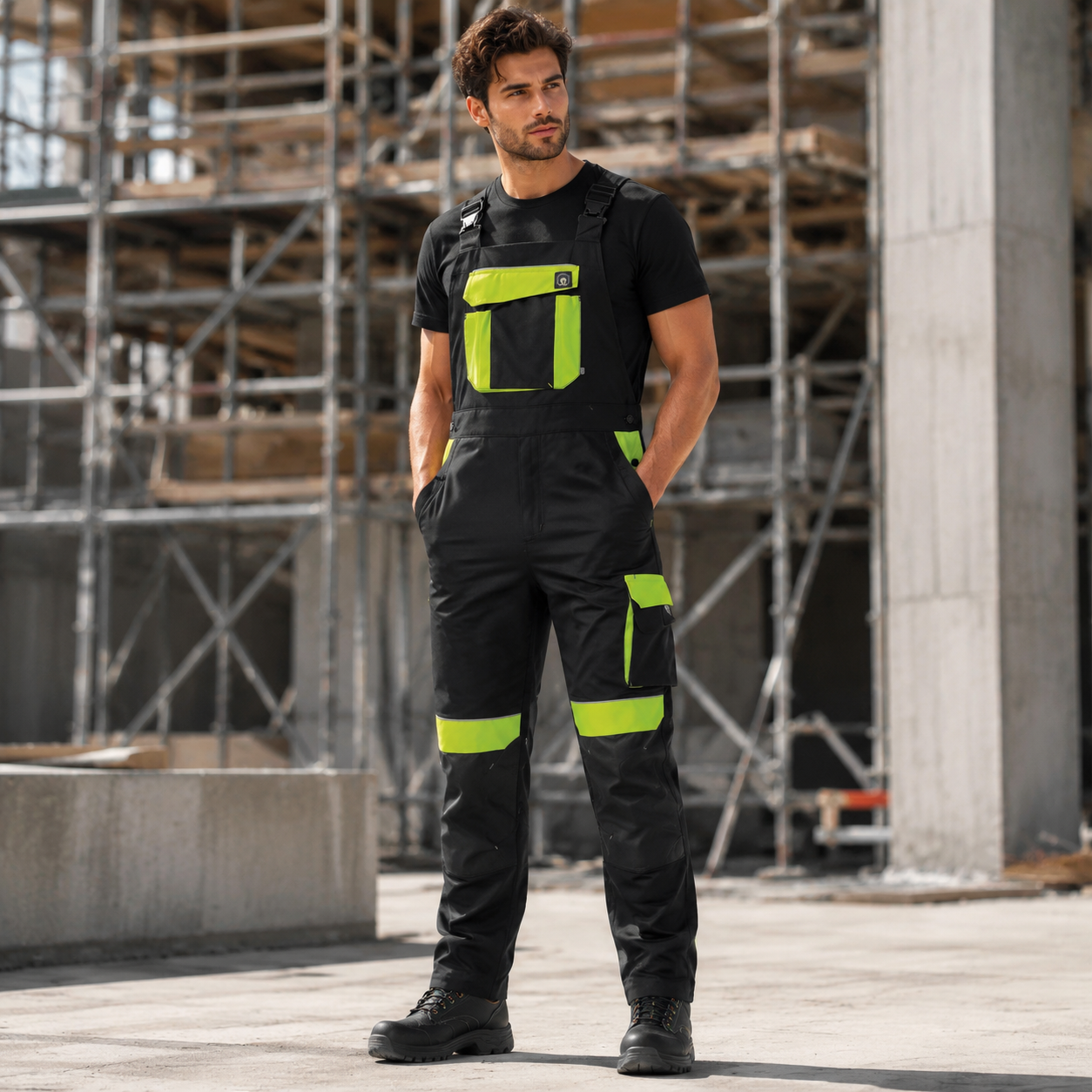 Kalhoty pracovní s laclem MAX VIVO