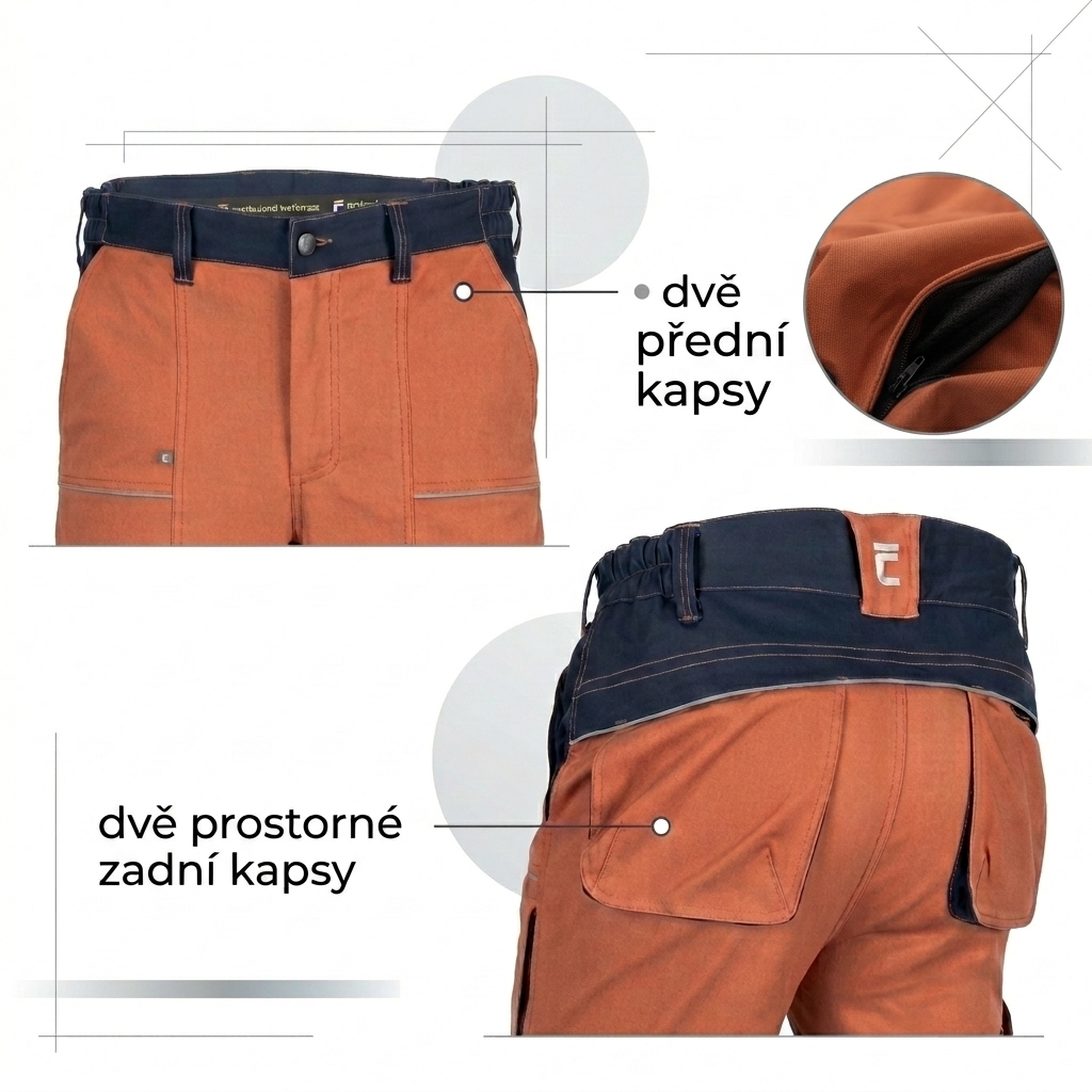 Kraťasy pracovní STIRLING STRETCH-kapsy