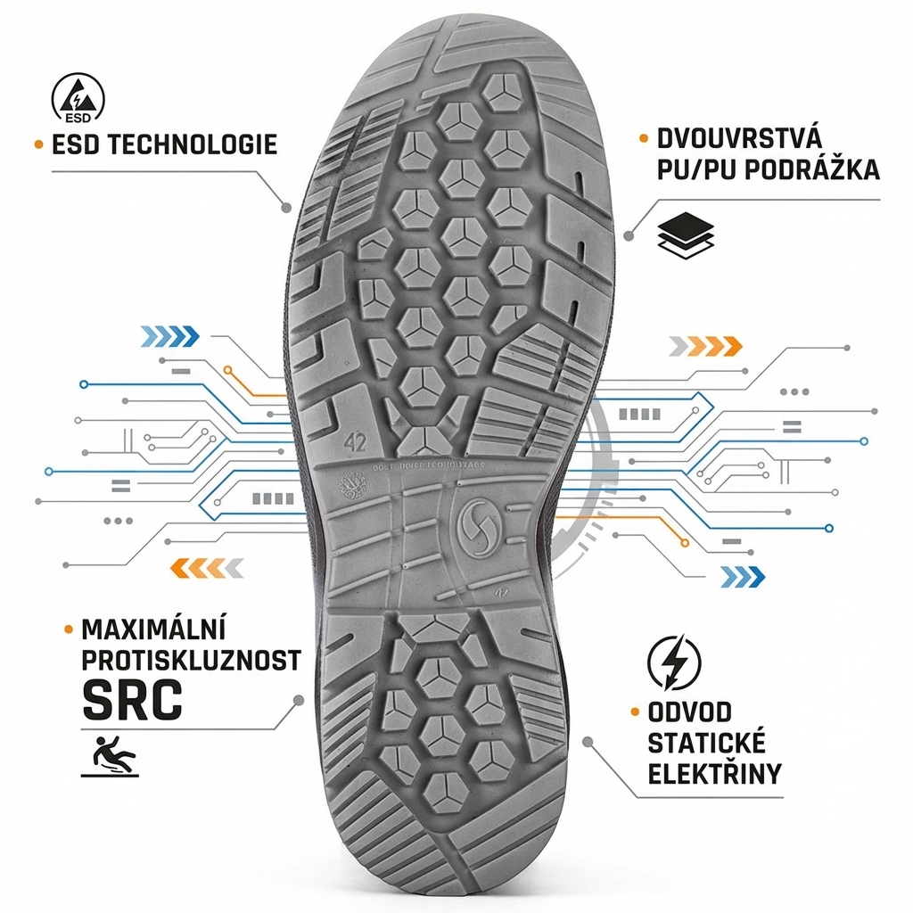 Obuv kotníková Sixton SCATTO HIGH BOA S3 SRC ESD-podrážka