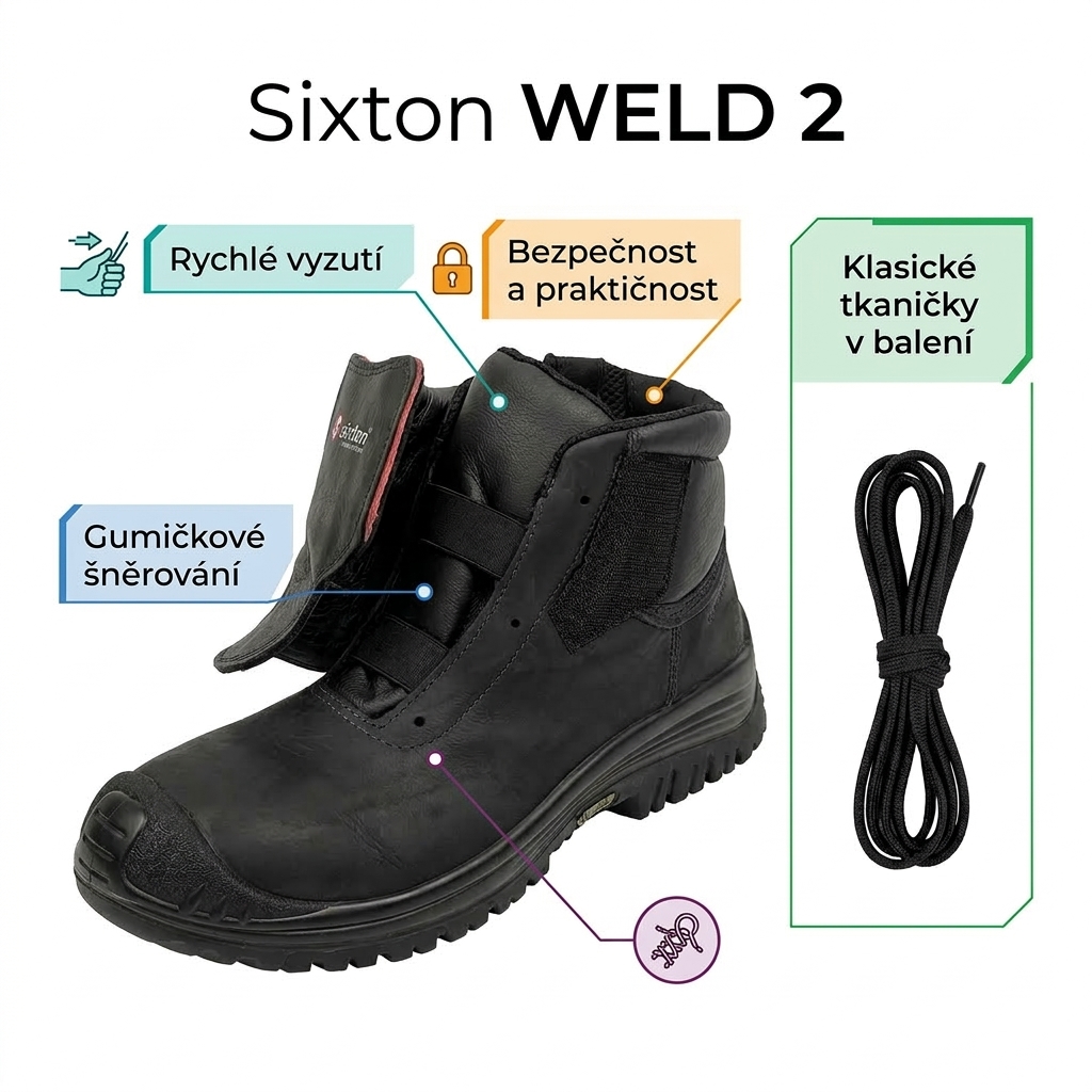 Obuv kotníková svářečská Sixton WELD 2 S3 WG HRO HI CI SRC-vyzutí