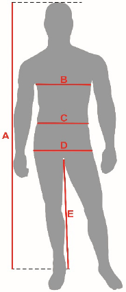 Tabulka velikosti-Oděvy Červa SLIM-Muž