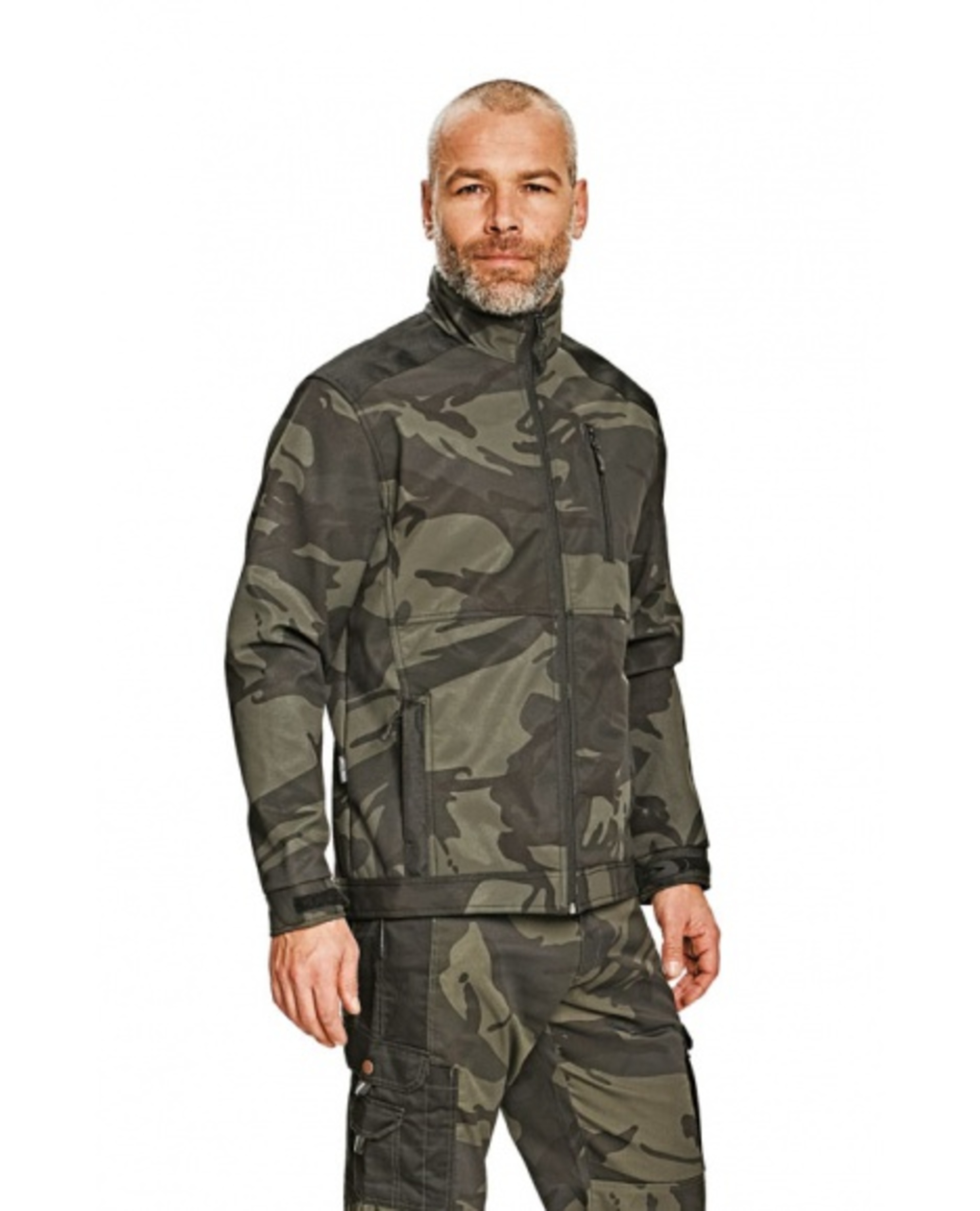 Levně Cerva CRV camouflage zelená 3XL CRAMBE softshellová camouflage zelená 3XL Bunda camouflage zelená 3XL camouflage zelená 3XL