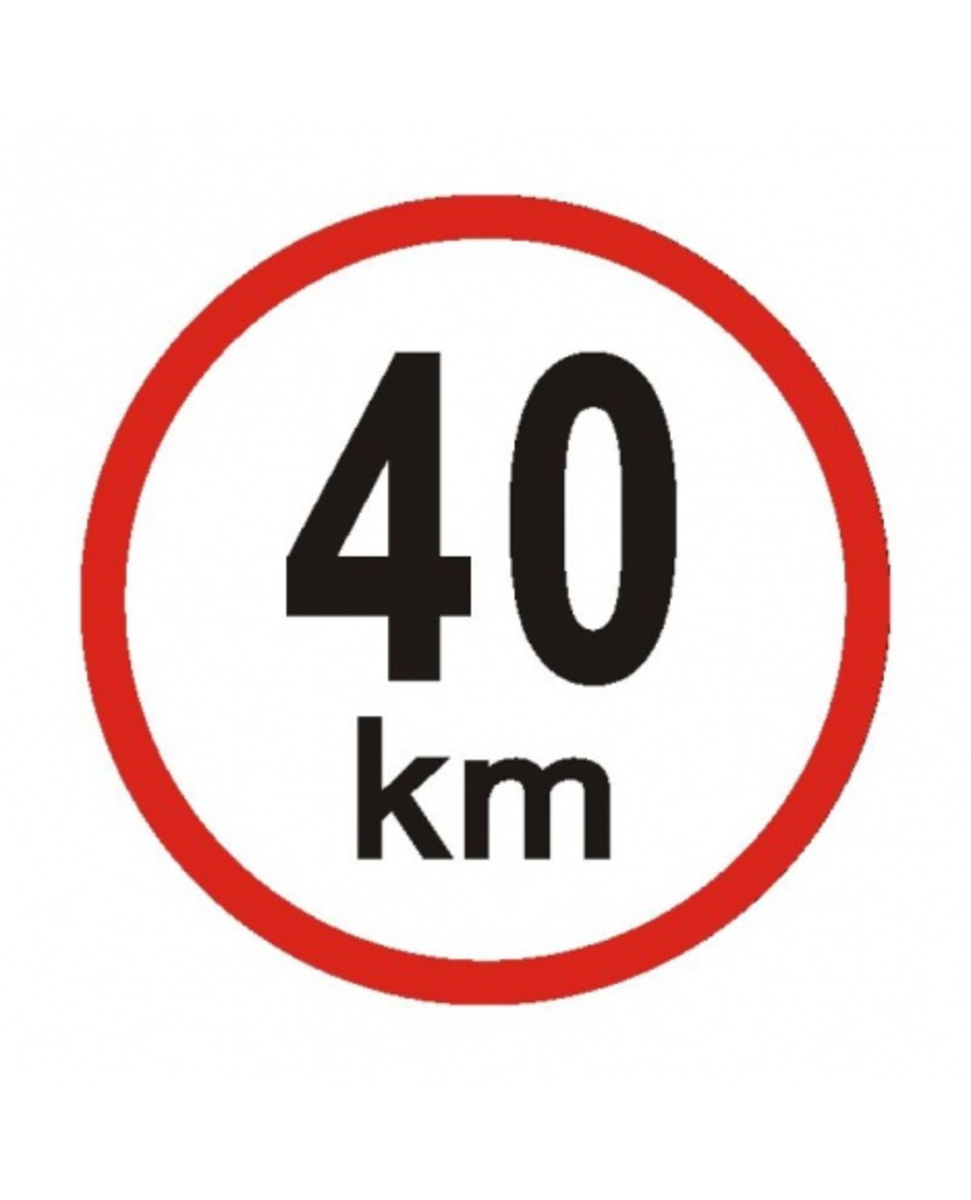 Levně Bezpečnostní značky DP02 40km/h průměr 20cm fólie Označení rychlosti