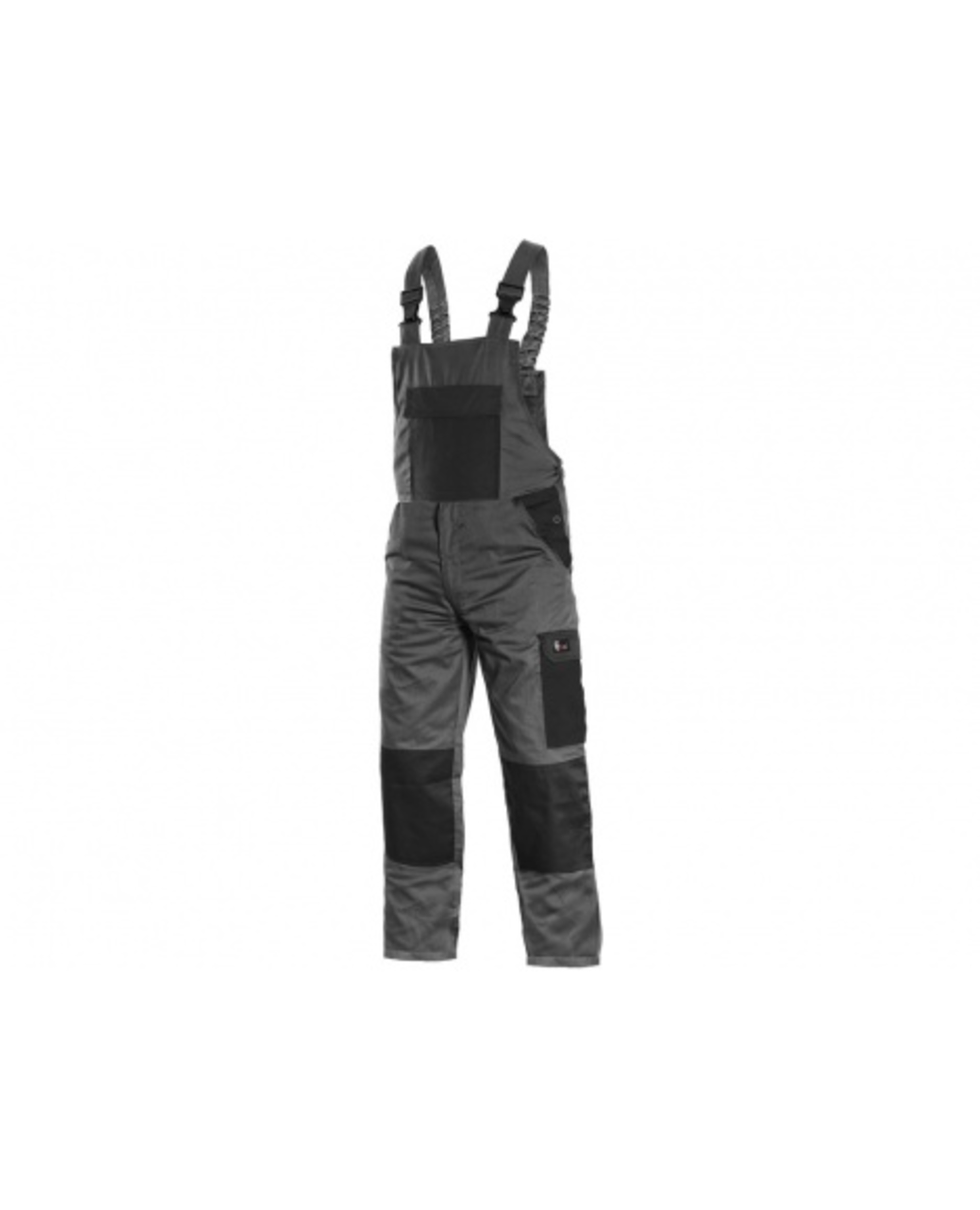 Kalhoty pracovní s laclem CXS PHOENIX CRONOS pánské šedá/černá  54