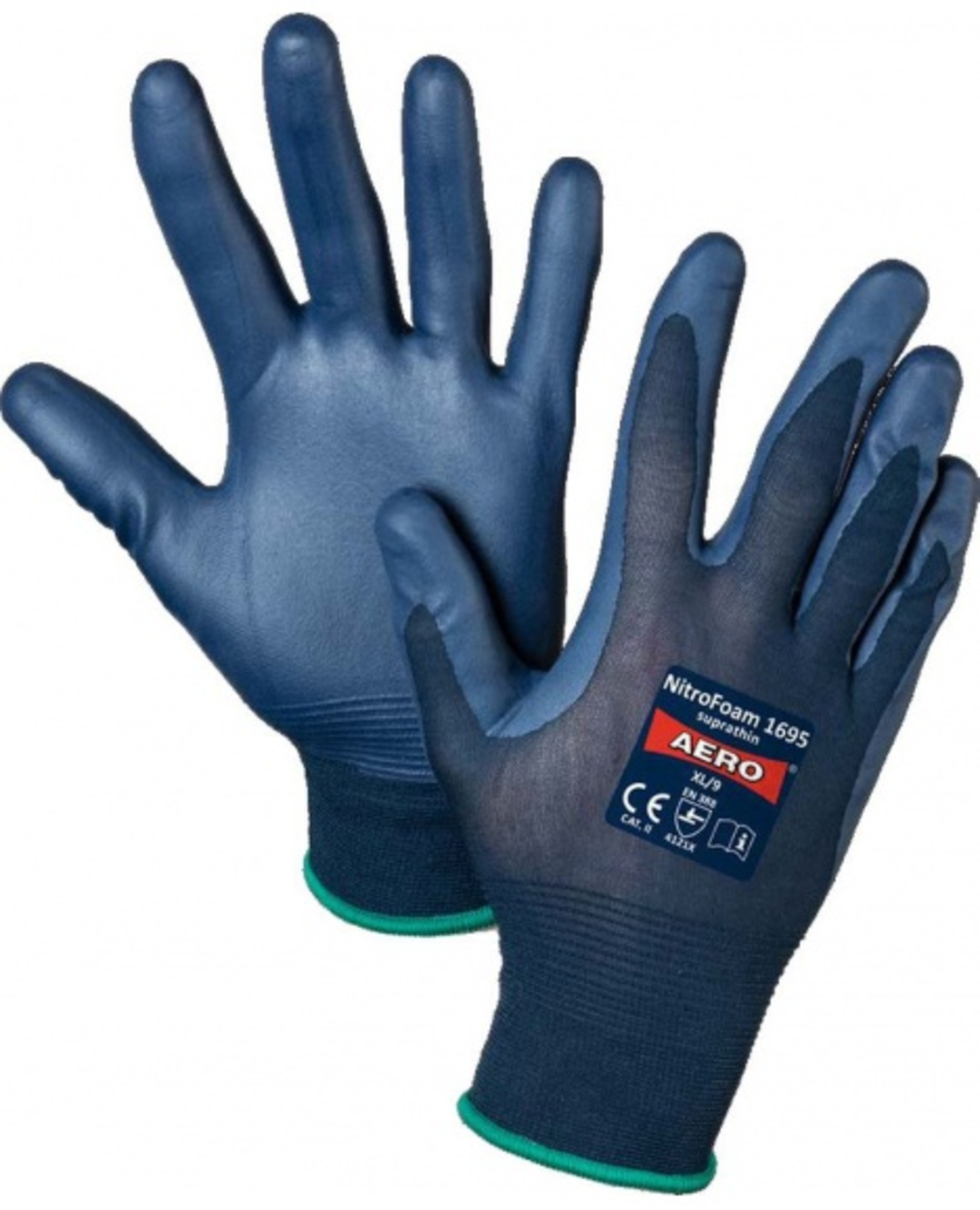 Levně AERO NITROFOAM SUPRATHIN 1695 nitril Rukavice povrstvené 9 XL