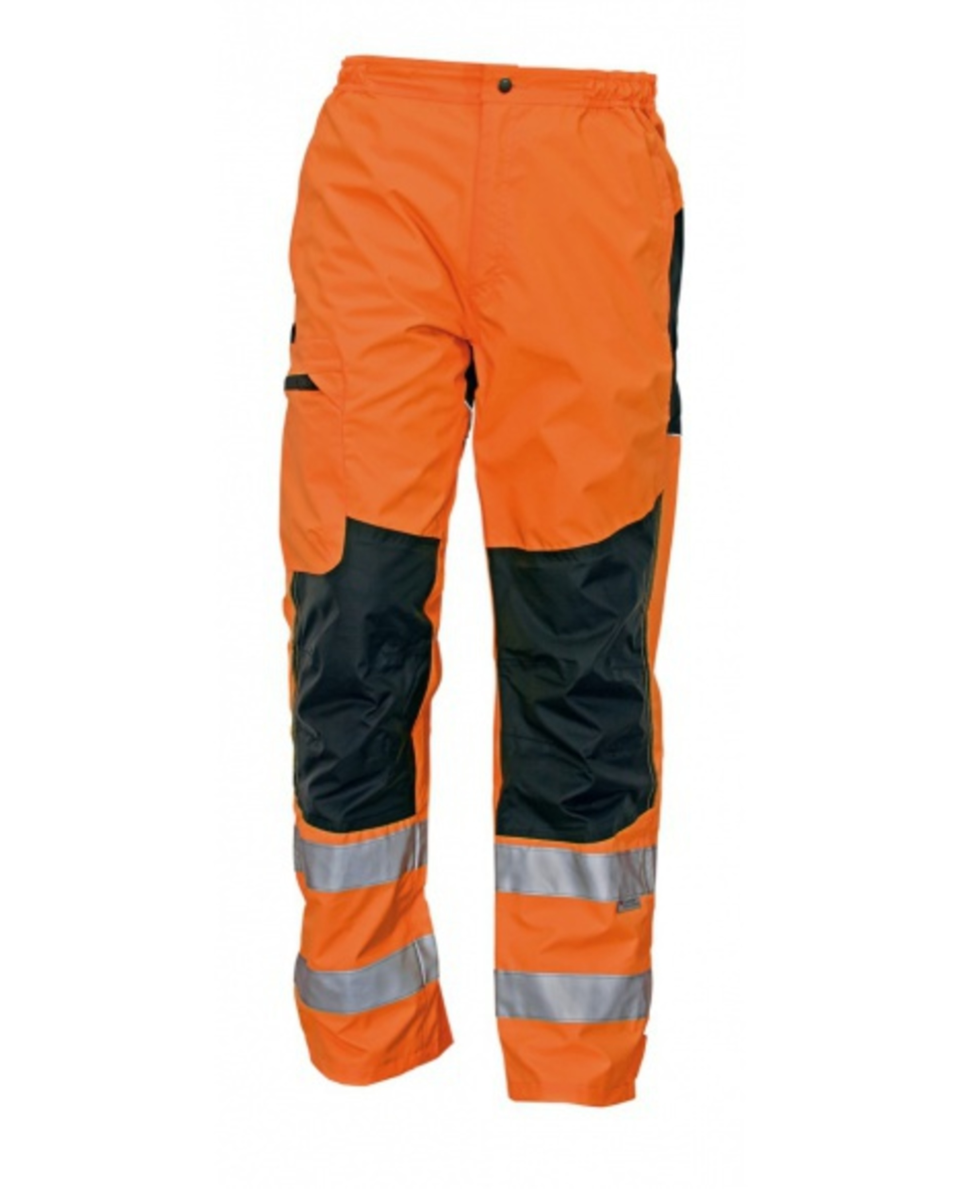 Kalhoty do pasu reflexní nepromokavé  TICINO oranžová/černá M