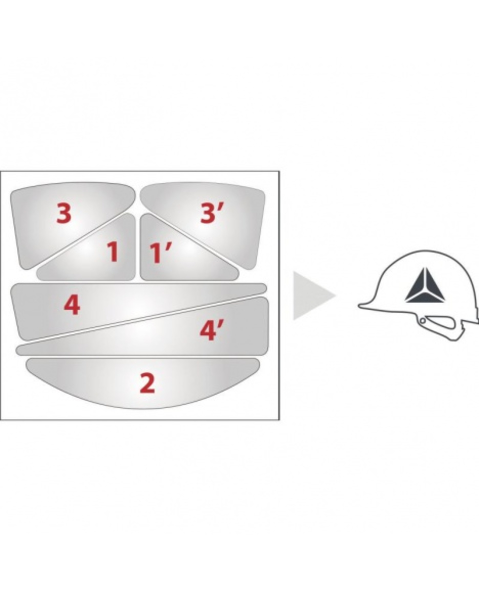 DeltaPlus DELTA PLUS Balení nálepek pro bezpečnostní přilby stříbrná