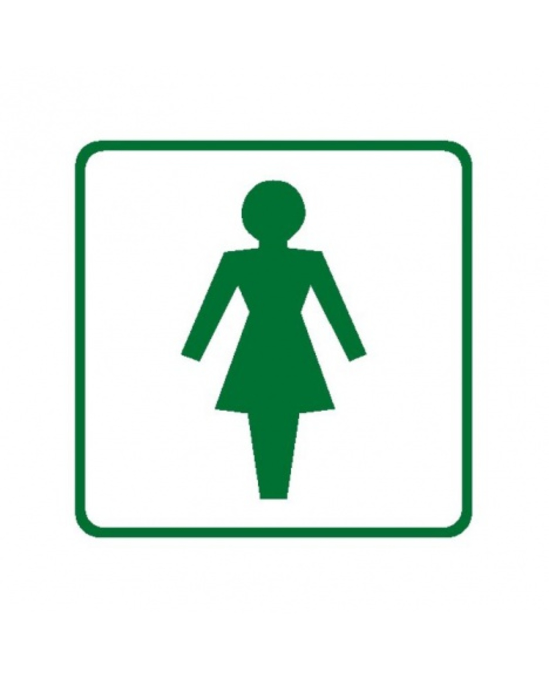 Bezpečnostní značky DT034B 10x10cm fólie WC ženy - symbol bez textu