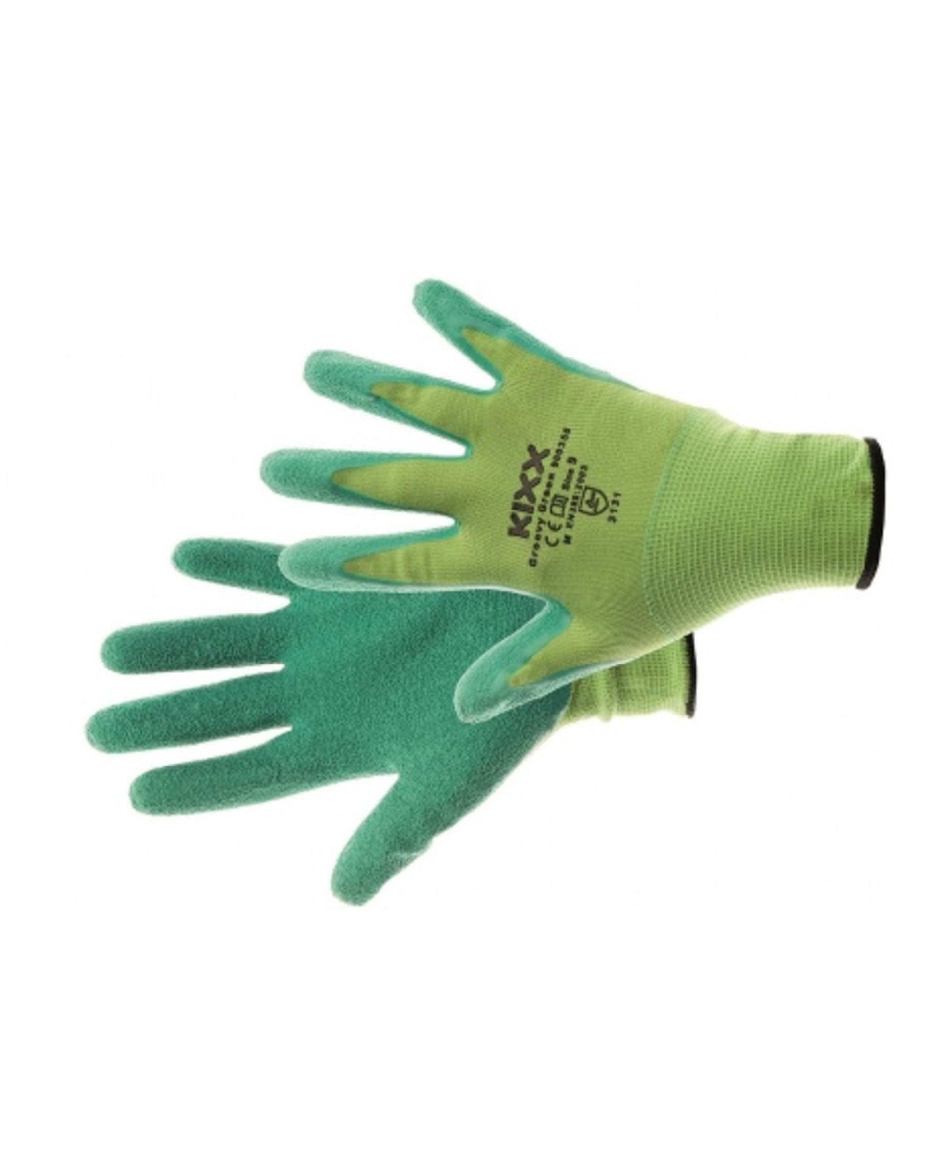 Cerva KIXX GROOVY GREEN latex Rukavice povrstvené 7