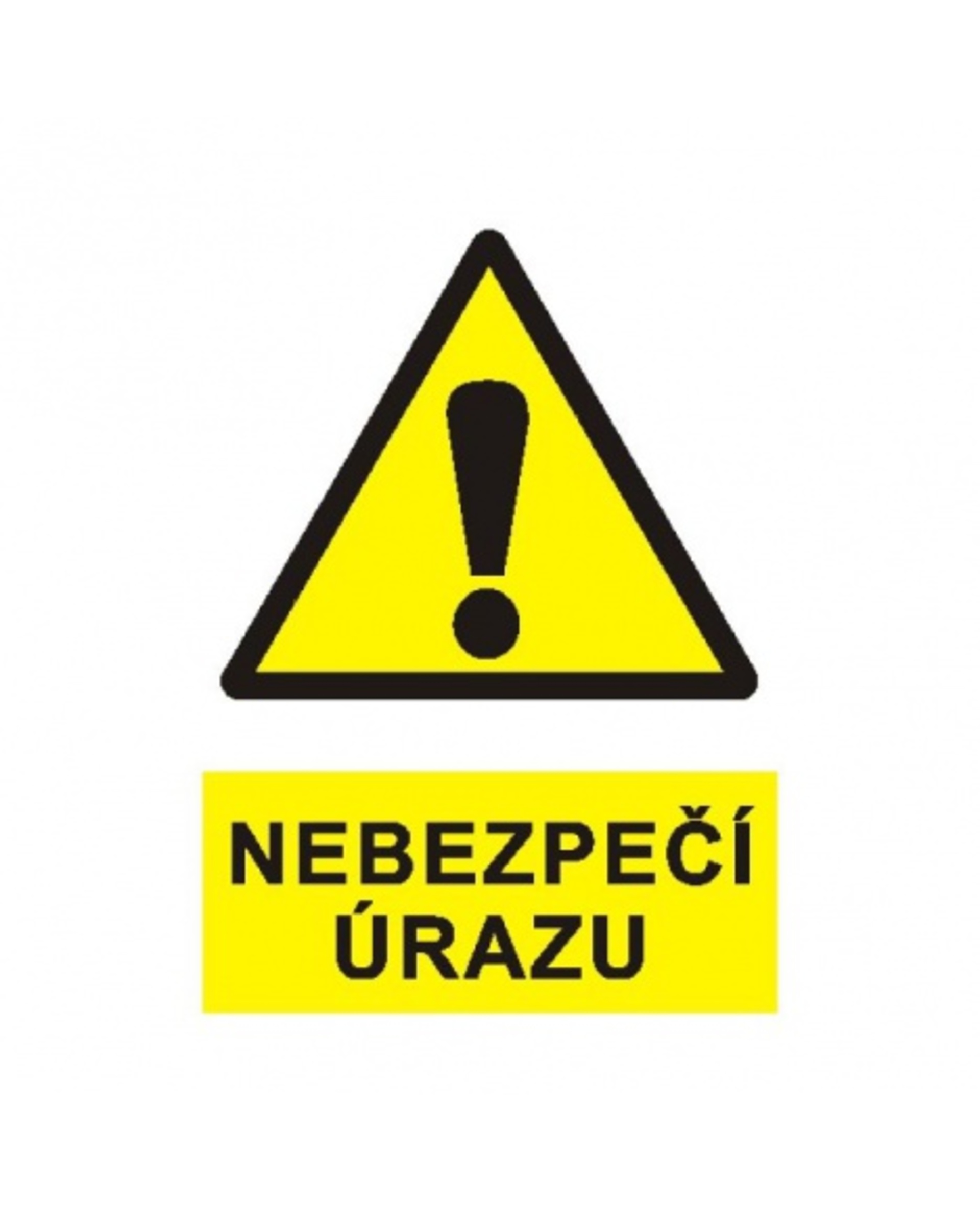 Levně Bezpečnostní značky 1950 A4 plast Nebezpečí úrazu