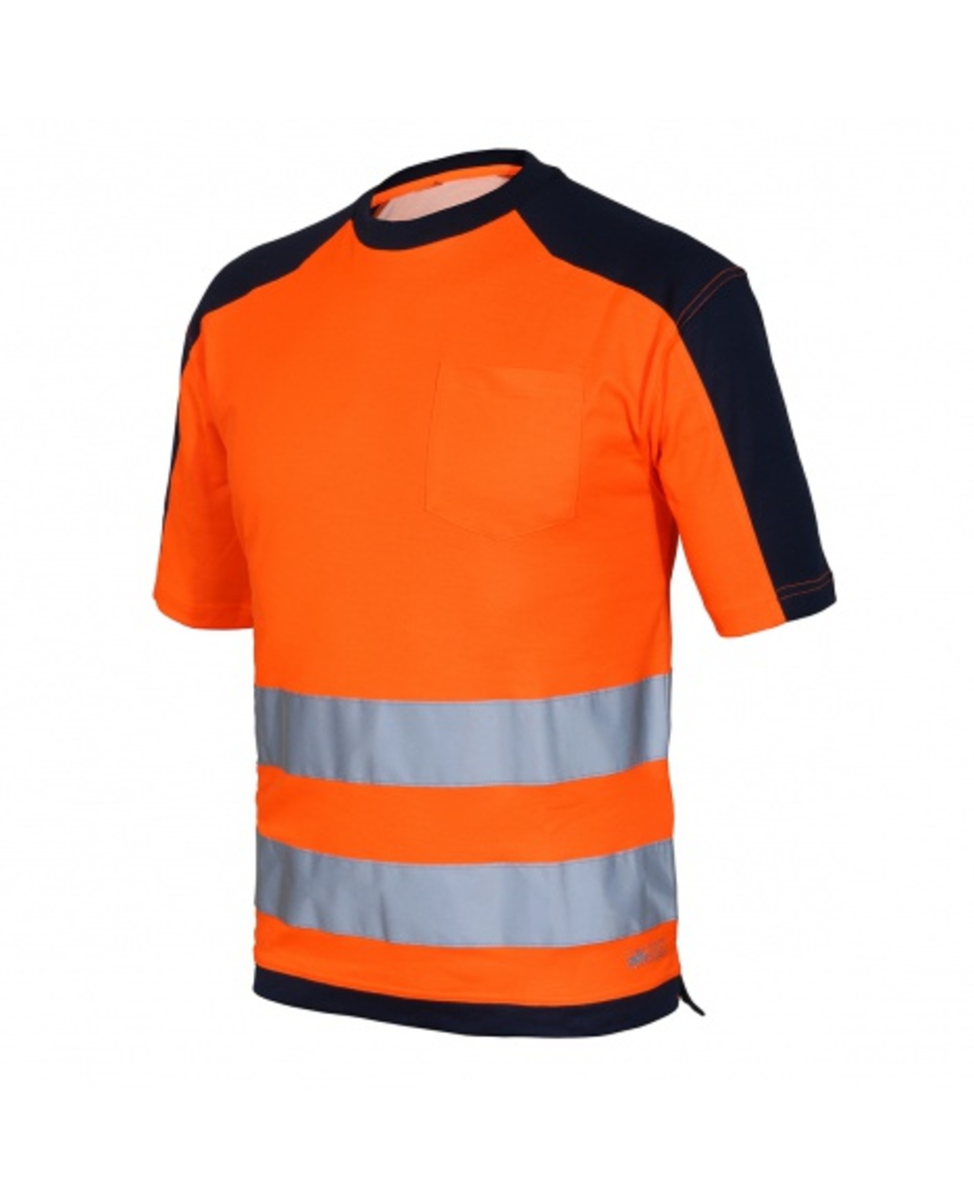 ISSA 08186 Tričko reflexní oranžová/modrá  L