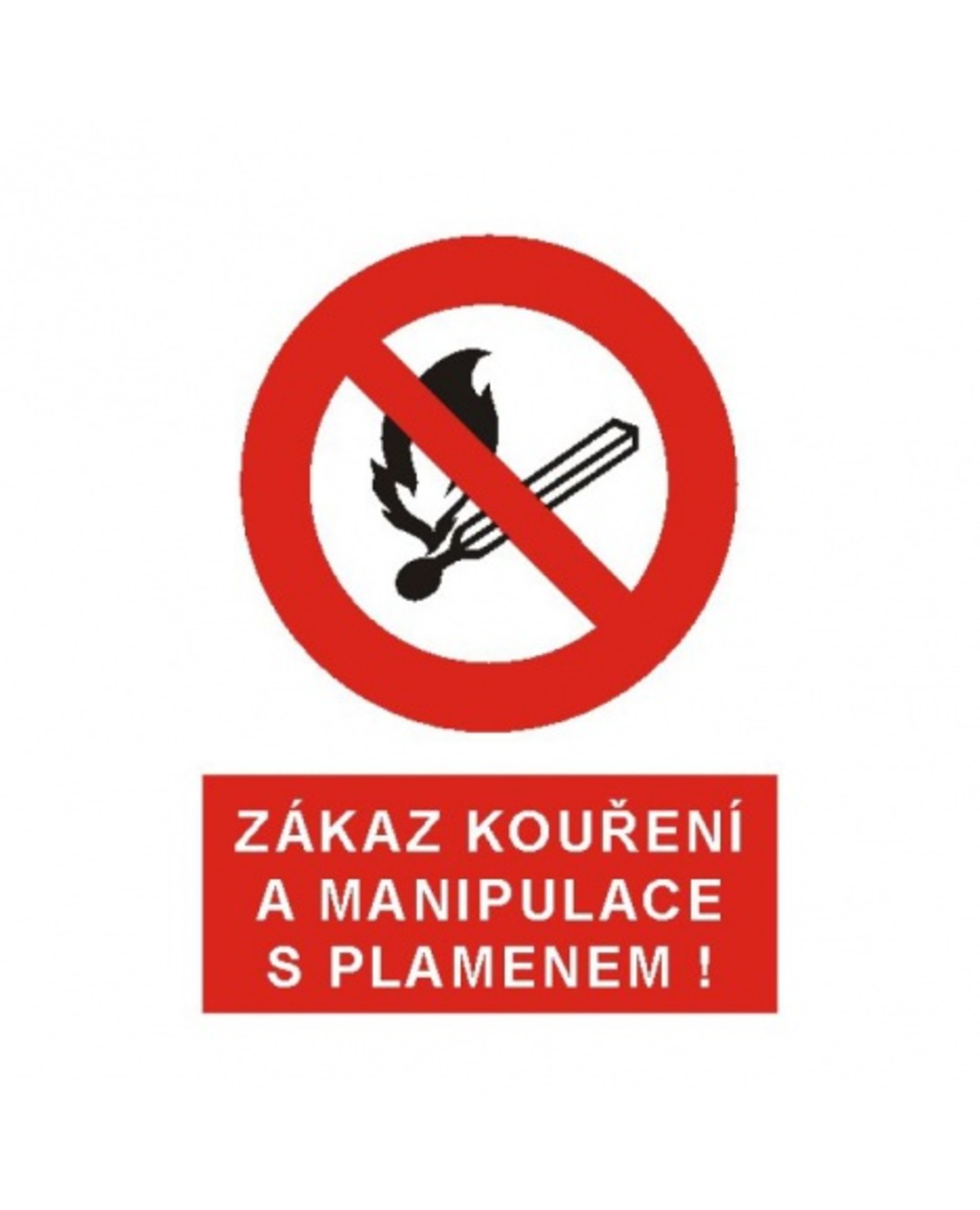 Levně Bezpečnostní značky 4201D A4 fólie Zákaz kouření a manipulace s plamenem