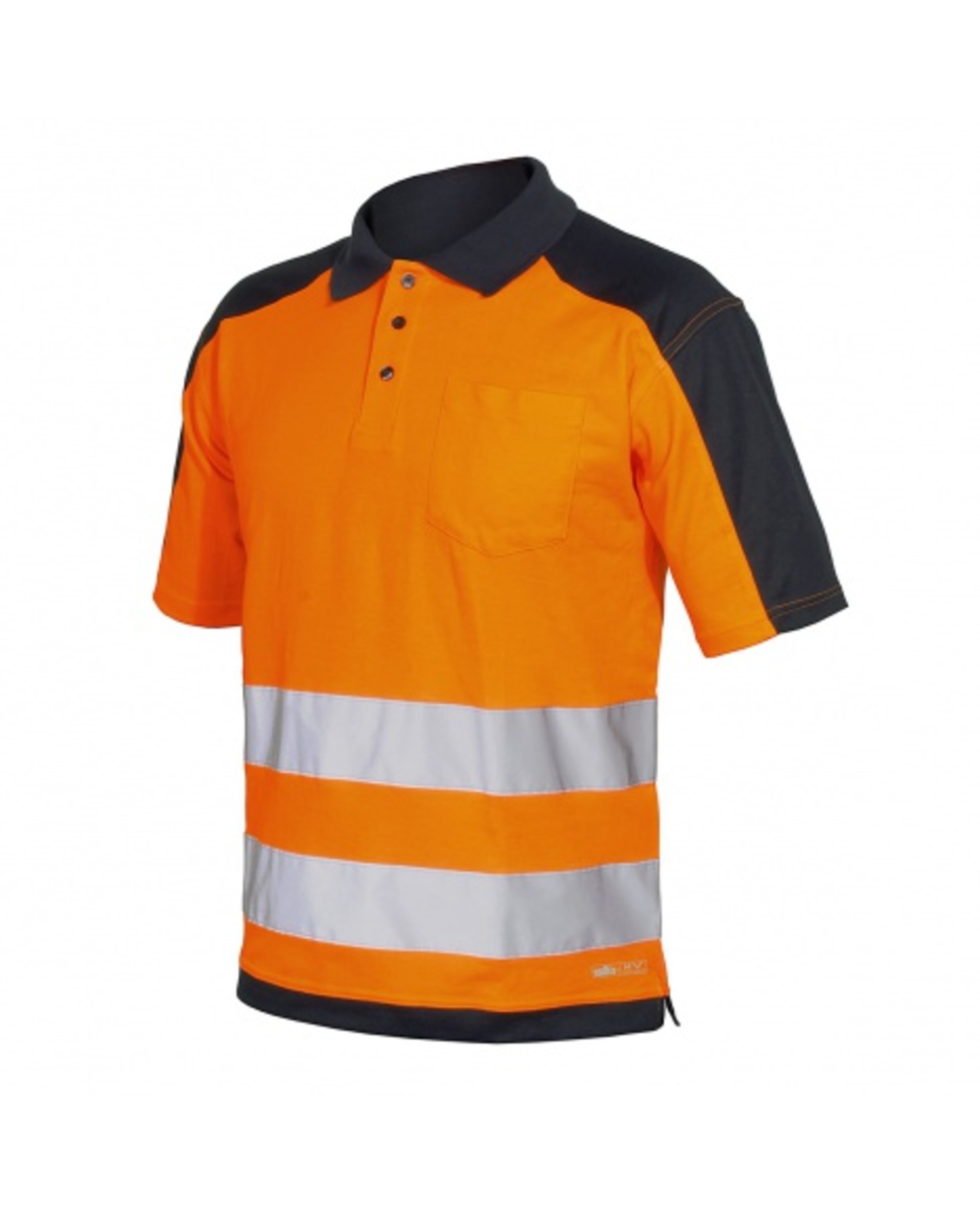 ISSA POLO 08190 Tričko reflexní oranžová/modrá 3XL